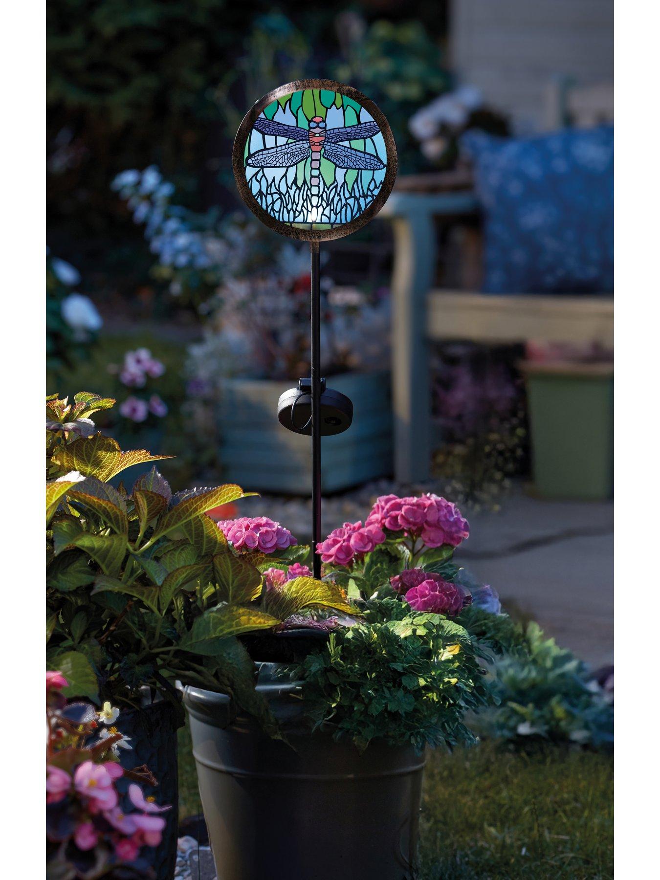 Image 4 of 4 of Smart Solar Tiffany Dragonfly Stake