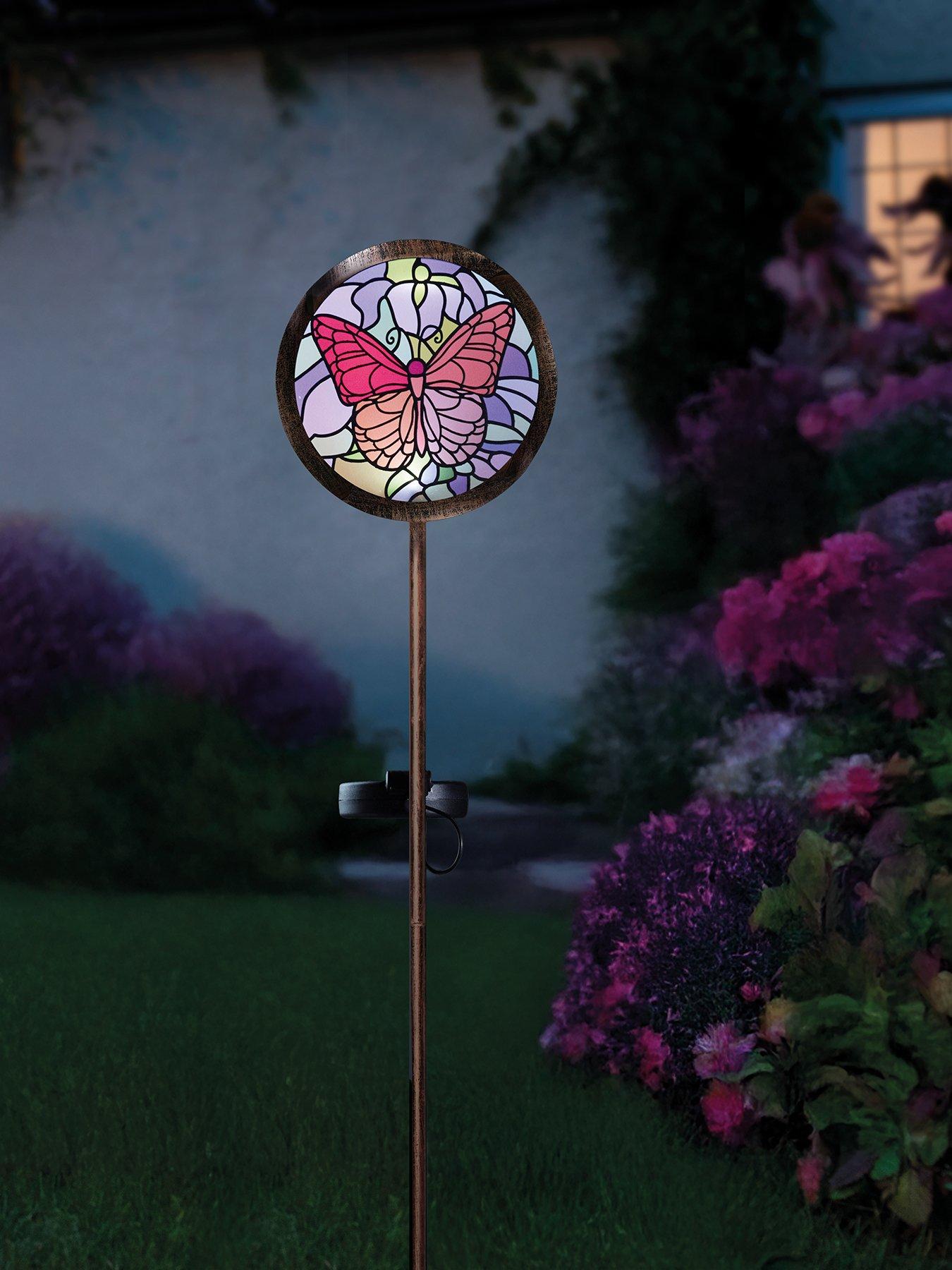 Image 1 of 3 of Smart Solar Tiffany Butterfly Stake