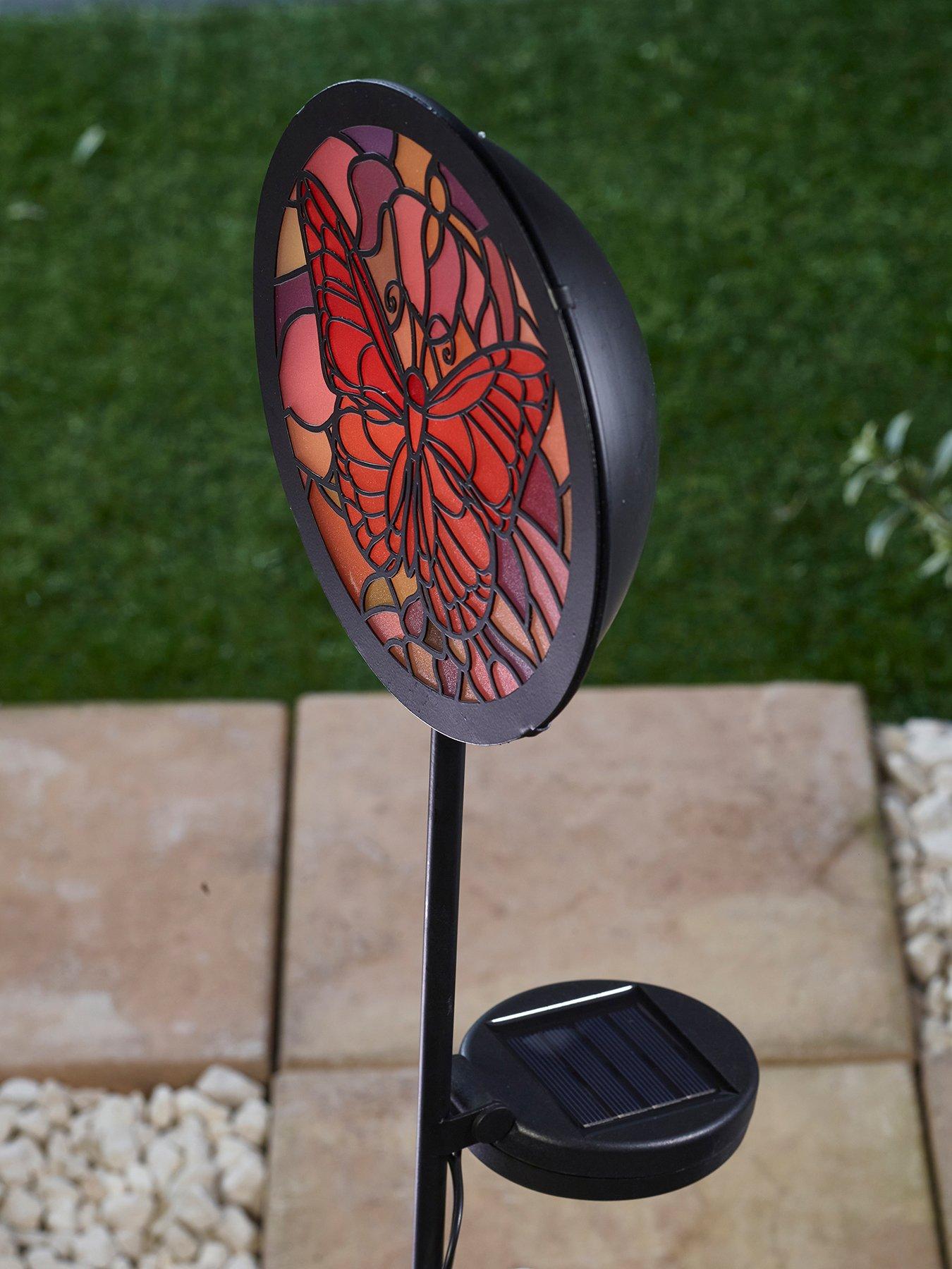 Image 3 of 3 of Smart Solar Tiffany Butterfly Stake