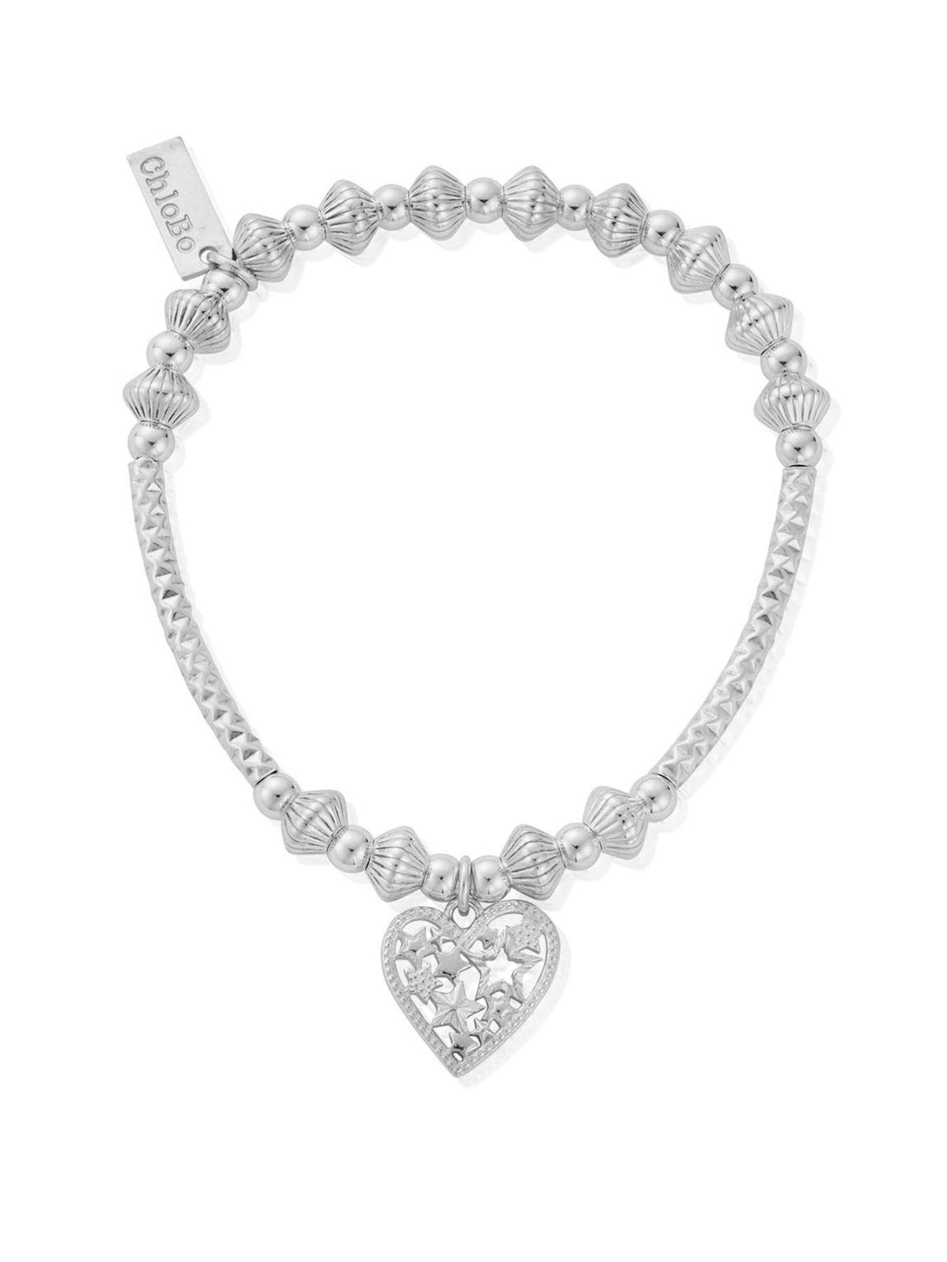 Image 1 of 2 of ChloBo Pattern Noodle Disc Starry Heart Bracelet