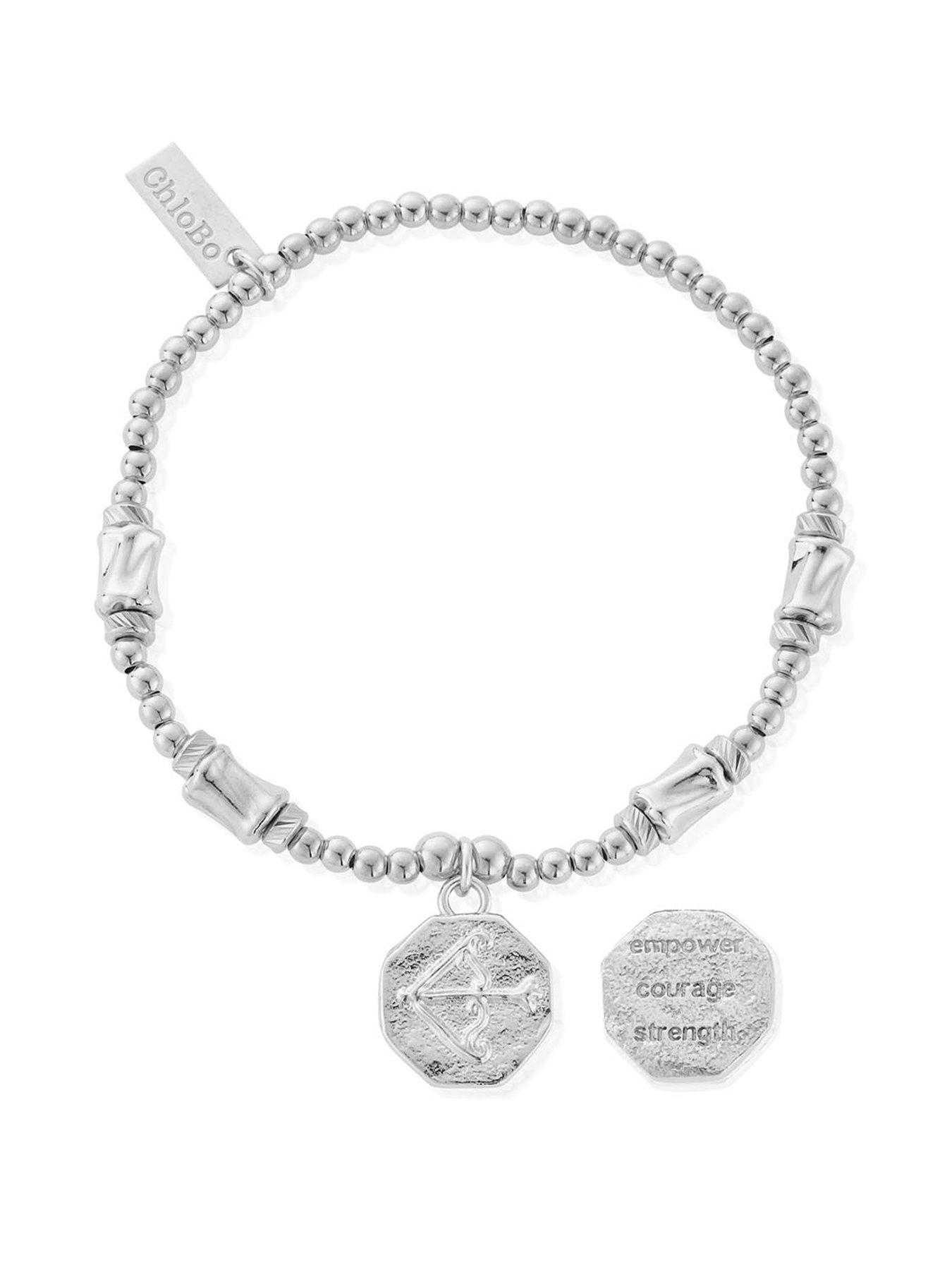 ChloBo Cute Charm Chunky Twist Arrow Bracelet -Silver