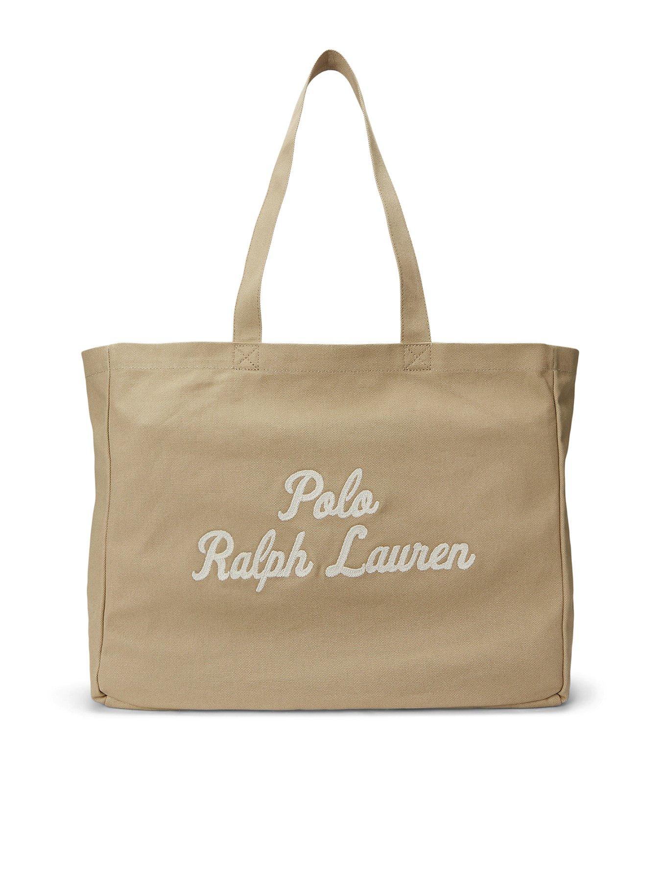 Polo Ralph Lauren Canvas Scripted Logo Tote Bag - Brown