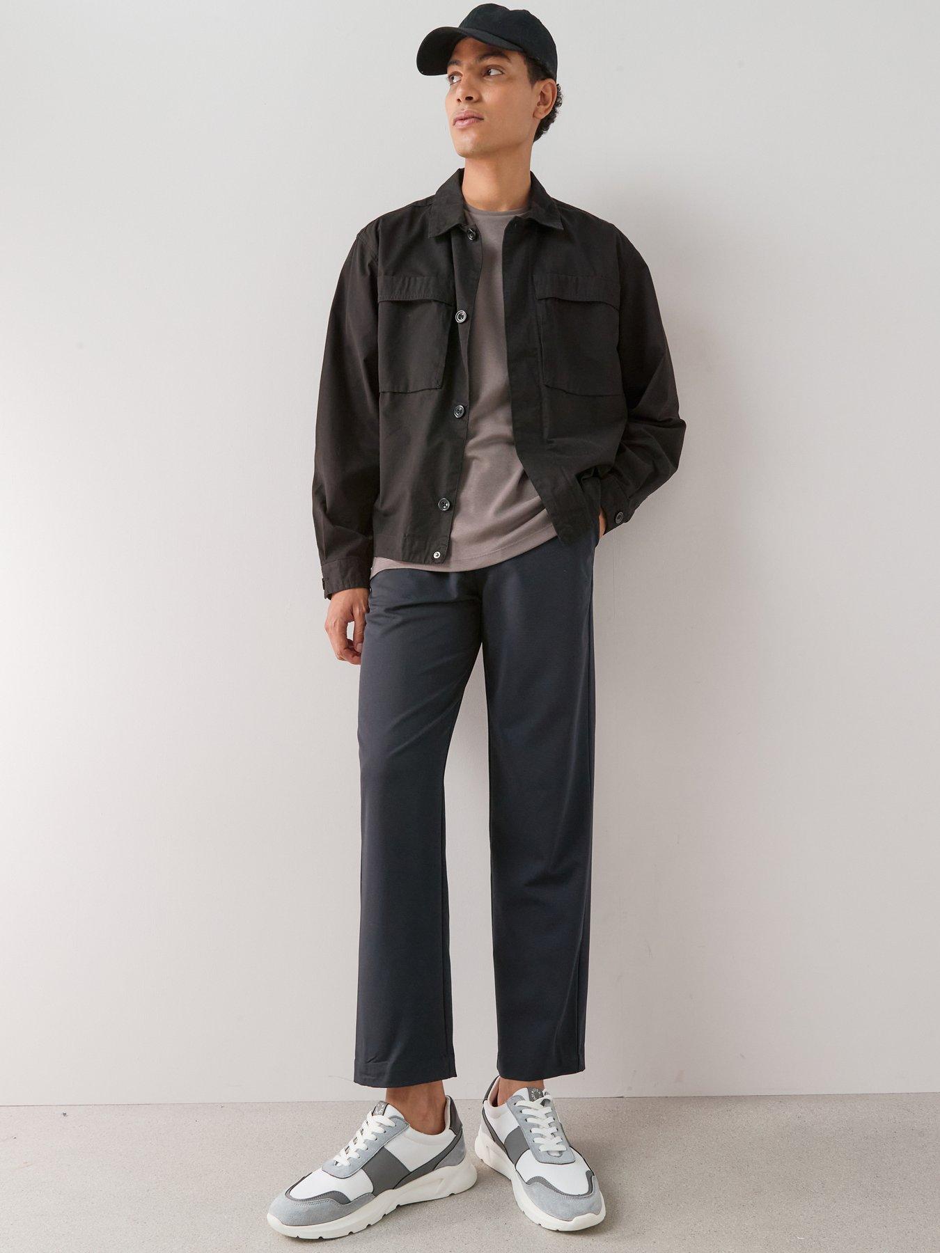 Image 3 of 7 of The Very Collection Pocket Front Boxy Overshirt - Black