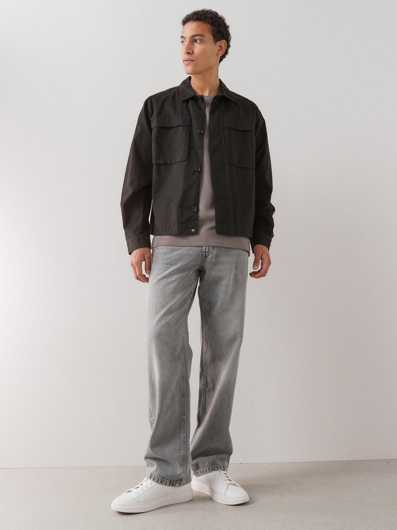 Image 6 of 7 of The Very Collection Pocket Front Boxy Overshirt - Black