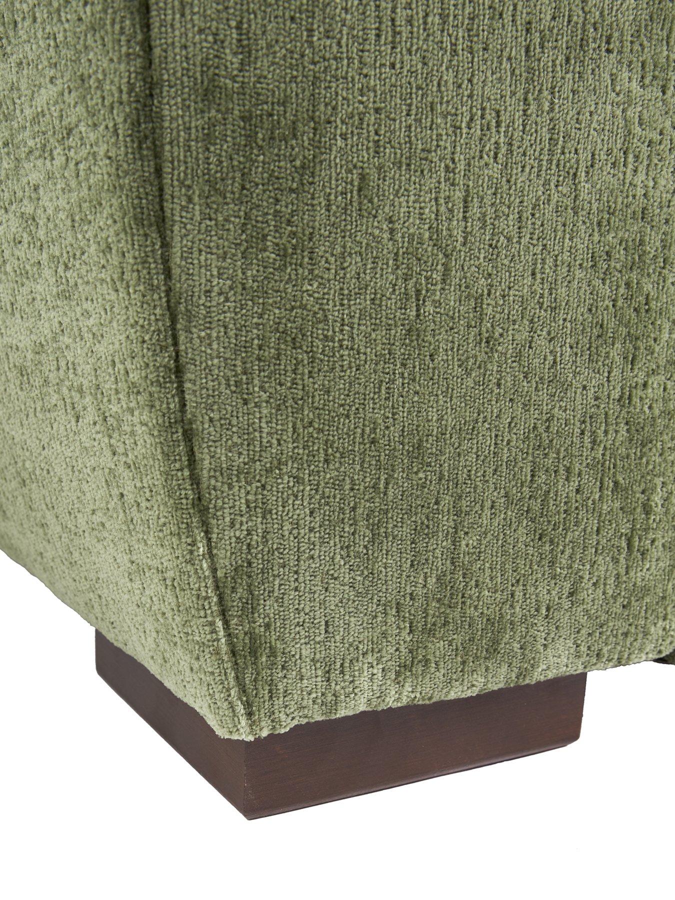 Image 5 of 7 of The Very Collection Salerno Standard Back Fabric 3 Seater and Armchair Set (Buy &amp; SAVE!) &ndash; Olive Green - FSC&reg; Certified