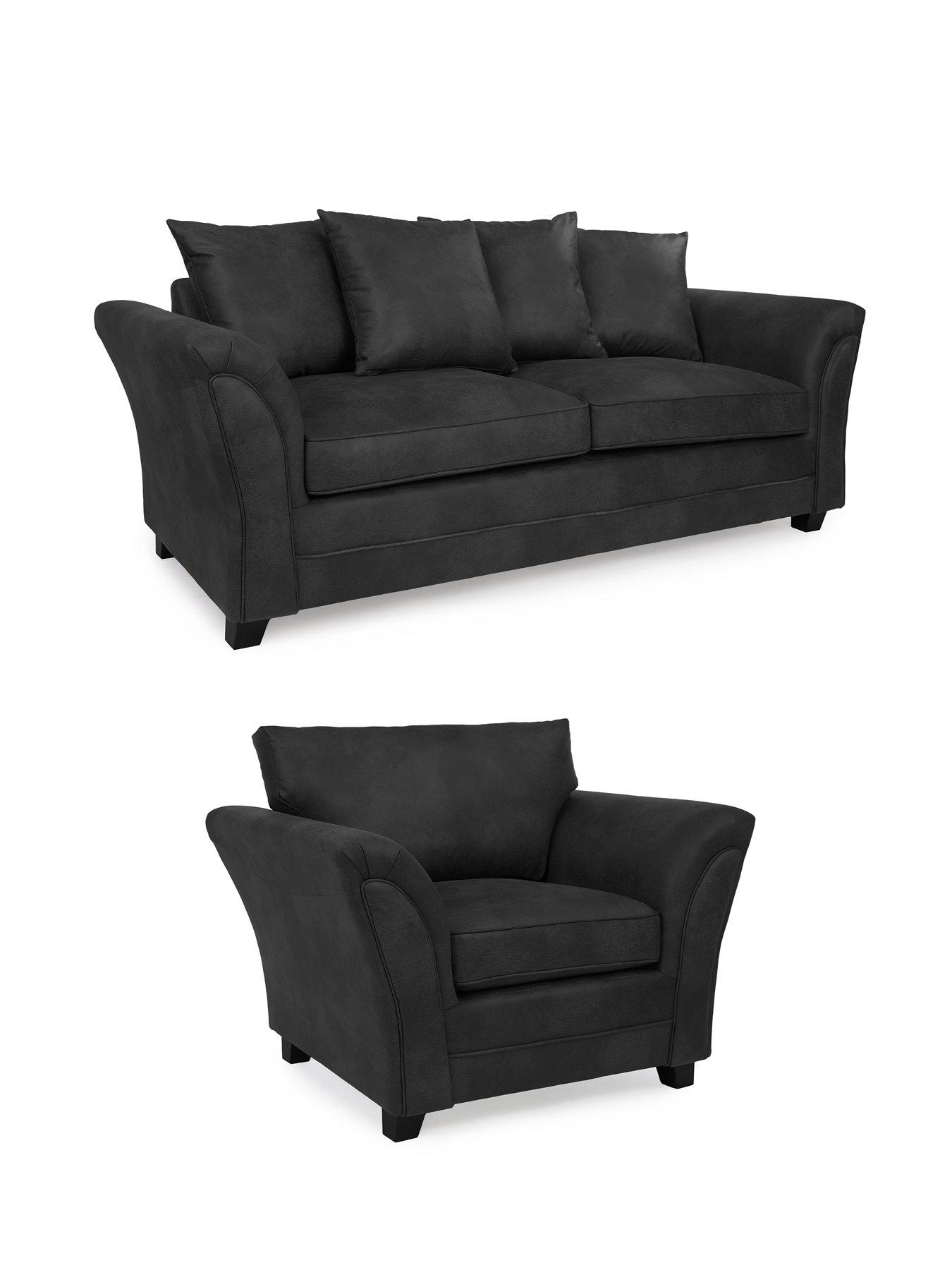 Image 3 of 5 of The Very Collection Dury Leather Look 3 + Chair