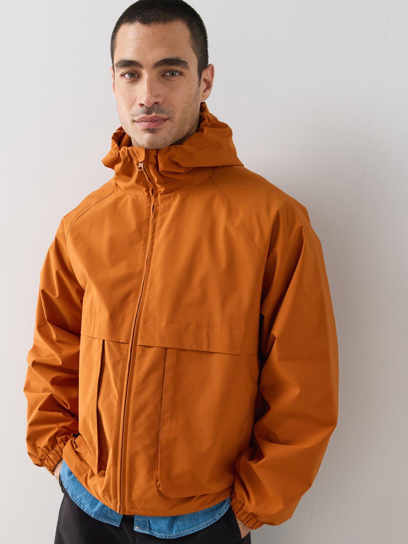 Image 1 of 6 of The Very Collection Showerproof Hooded Pocket Front Jacket - Dark Orange