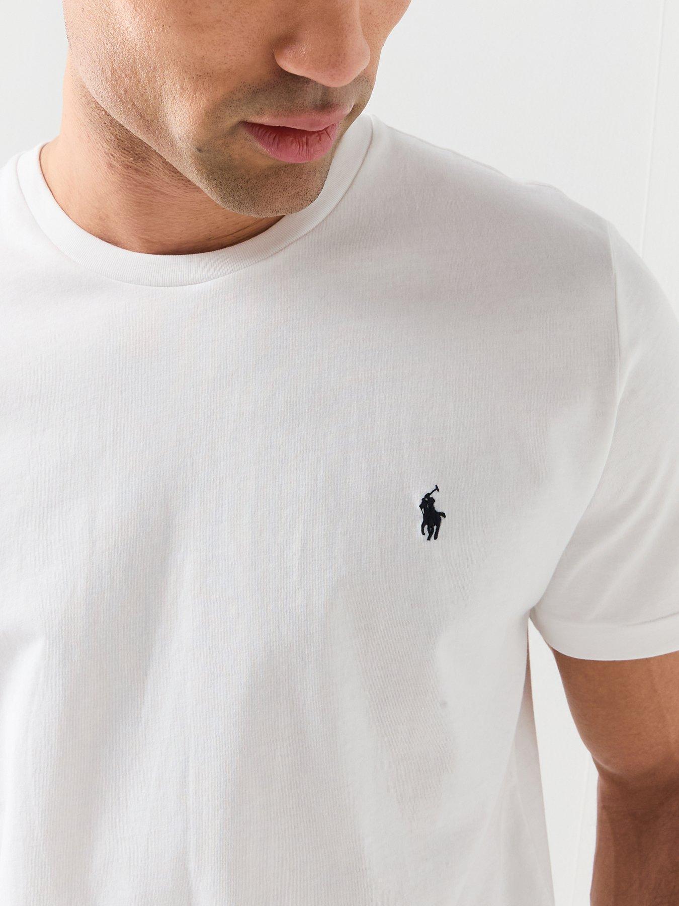 Image 6 of 6 of Polo Ralph Lauren Short Sleeve Crew Loungewear T-Shirt - White