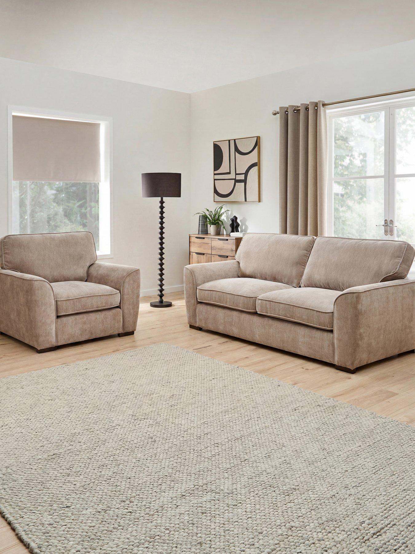 The Very Collection Harlow 3 Seater Fabric Sofa + Armchair Set (Buy  &  SAVE!) - FSC® Certified