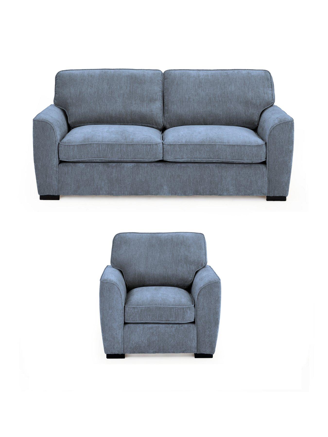 The Very Collection Harlow 3 Seater Fabric Sofa + Armchair Set (Buy  &  SAVE!) - FSC® Certified