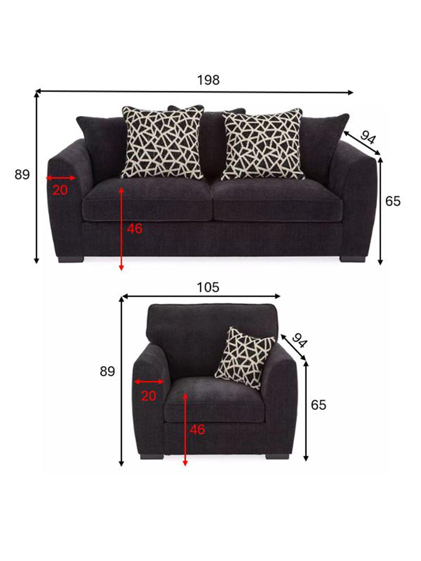 Image 7 of 7 of The Very Collection Payton Fabric 3 Seater Sofa + Armchair Set (Buy &amp; SAVE!) - FSC&reg; Certified