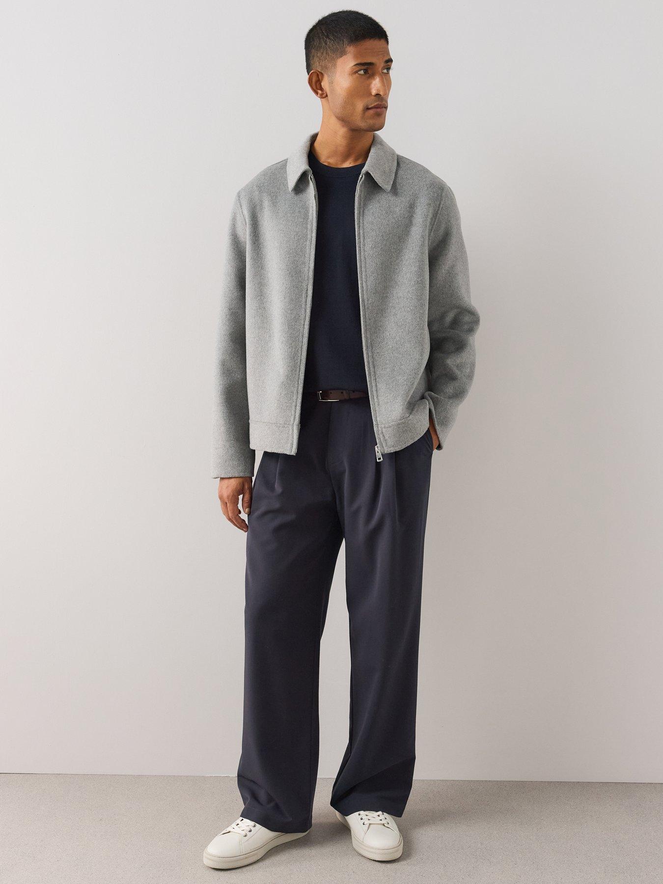 Image 3 of 6 of The Very Collection Mens Zip Through Collared Smart Jacket - Grey