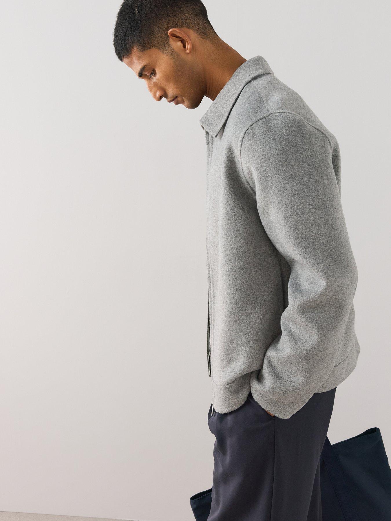 Image 5 of 6 of The Very Collection Mens Zip Through Collared Smart Jacket - Grey