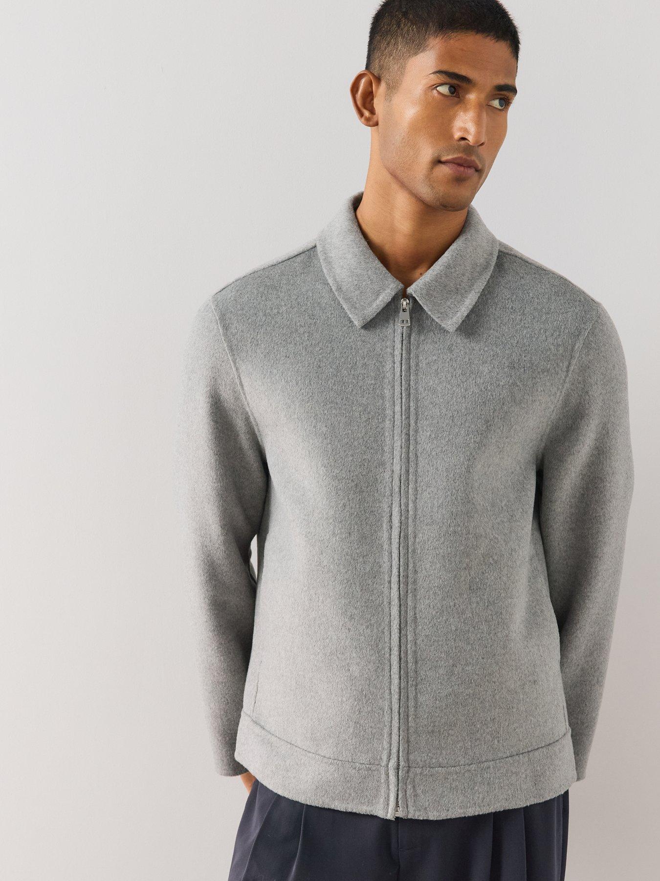 Image 6 of 6 of The Very Collection Mens Zip Through Collared Smart Jacket - Grey