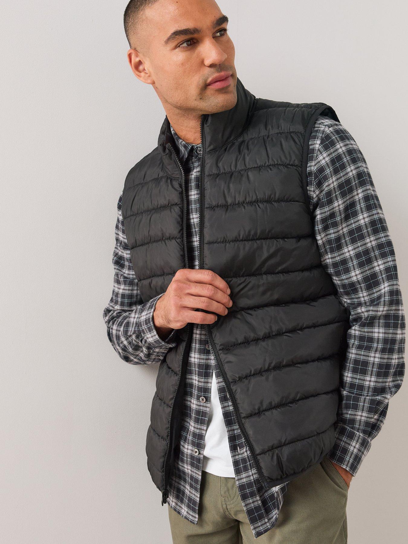 The Very Collection Shower Resistant Reversible Padded Gilet - Black