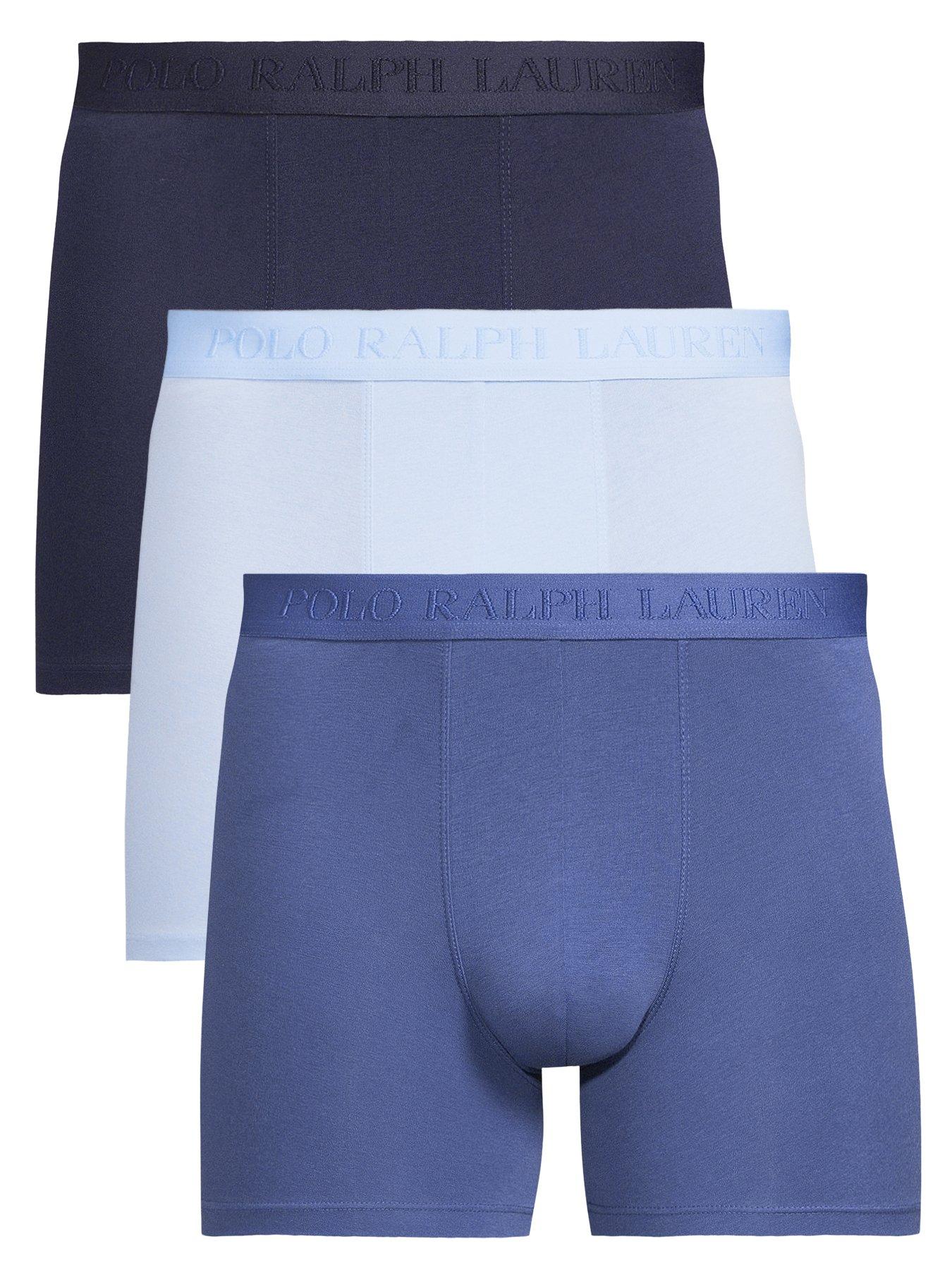 Polo Ralph Lauren 3 Pack Boxer Brief, Blue, Size M, Men