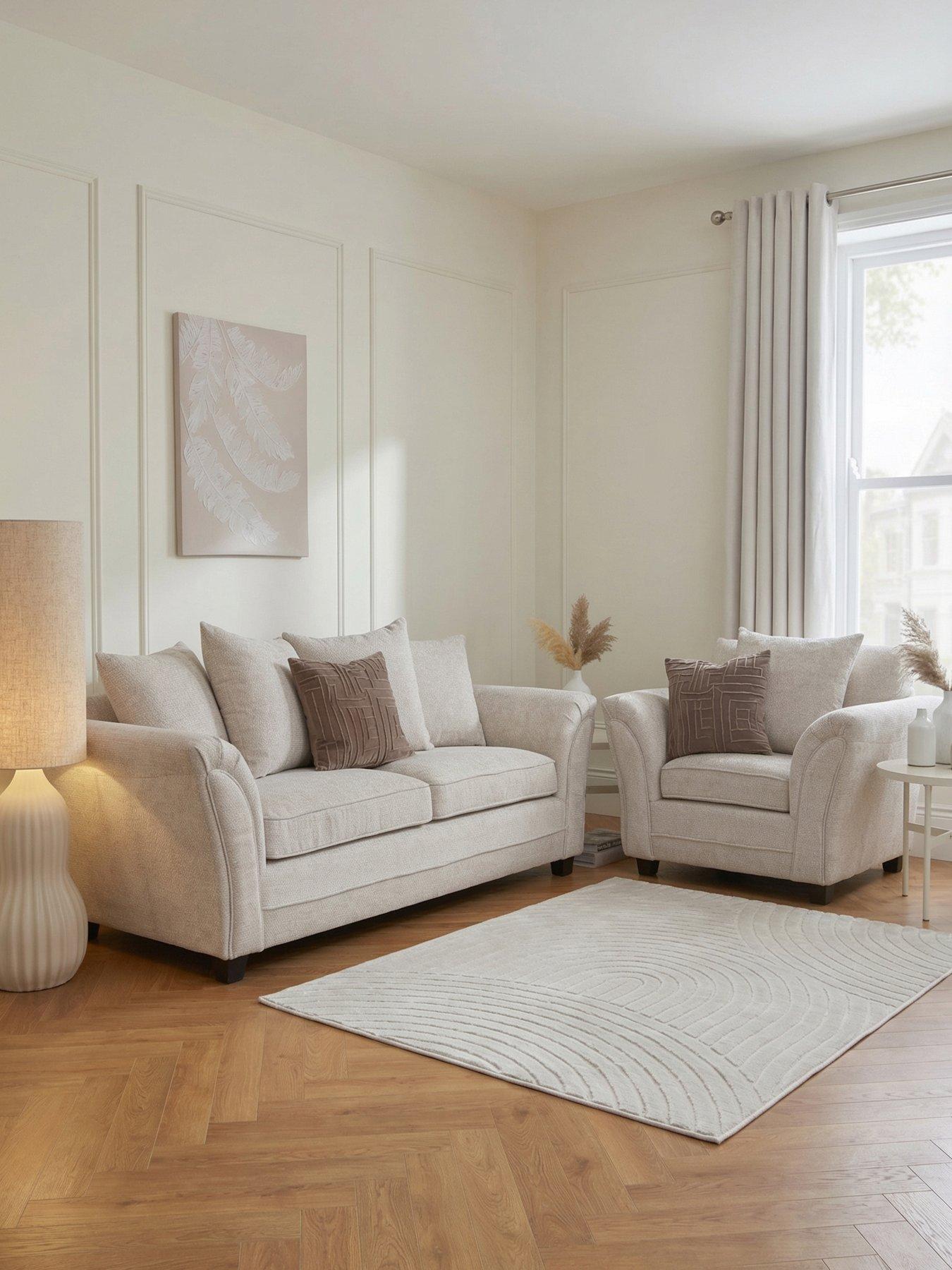 The Very Collection Dury Chunky Weave Scatter 3 + Chair - Natural