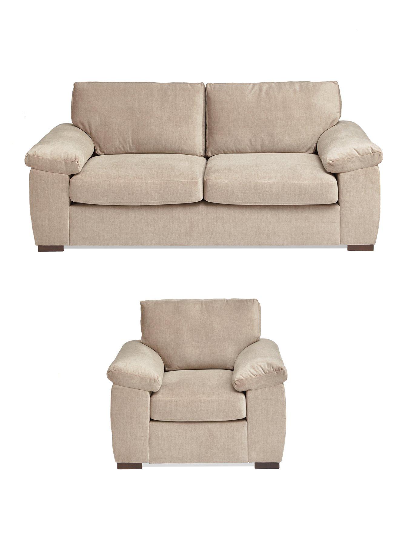 Image 2 of 7 of The Very Collection Eliza Fabric 3 Seater Sofa + Armchair Set (Buy &amp; SAVE!) - FSC&reg; Certified