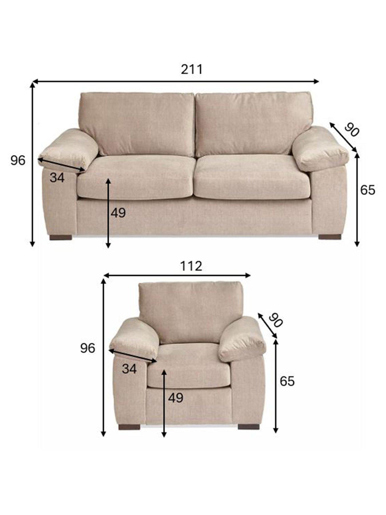Image 7 of 7 of The Very Collection Eliza Fabric 3 Seater Sofa + Armchair Set (Buy &amp; SAVE!) - FSC&reg; Certified