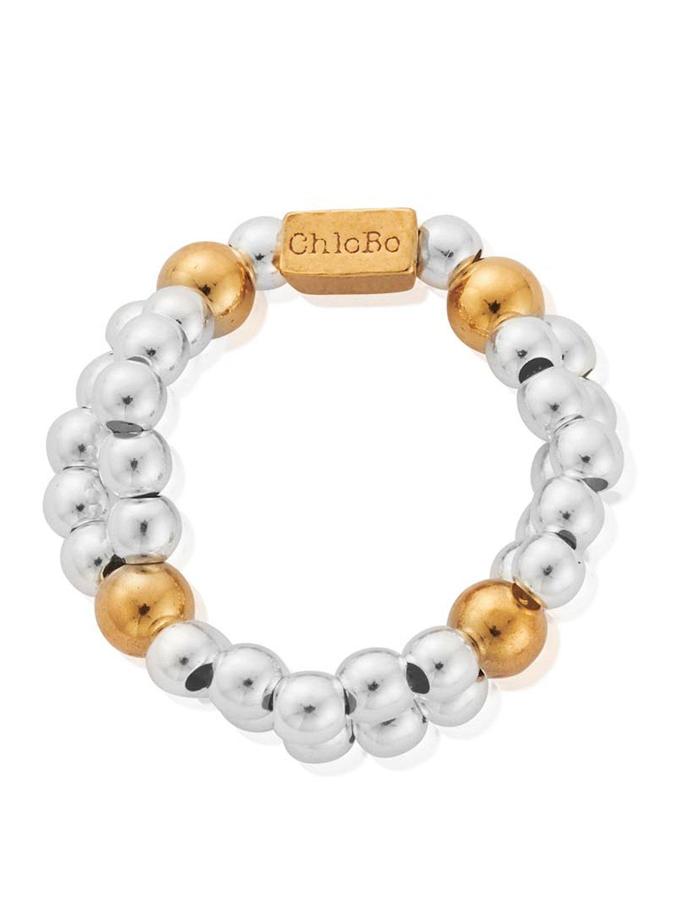 ChloBo GOLD AND SILVER ENTWINED DOUBLE RING