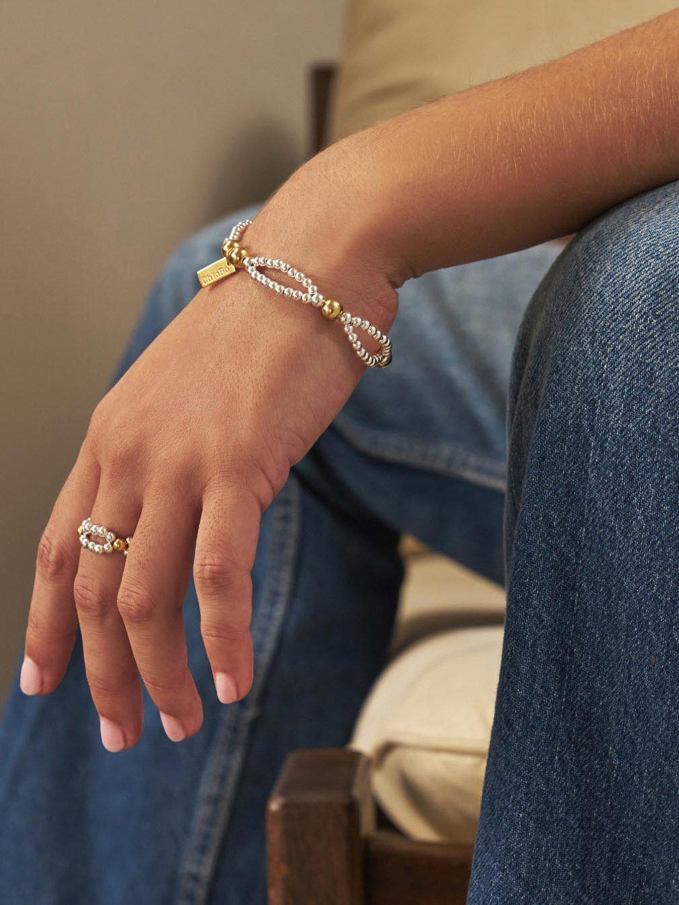 Image 2 of 3 of ChloBo Gold And Silver Entwined Double Ring