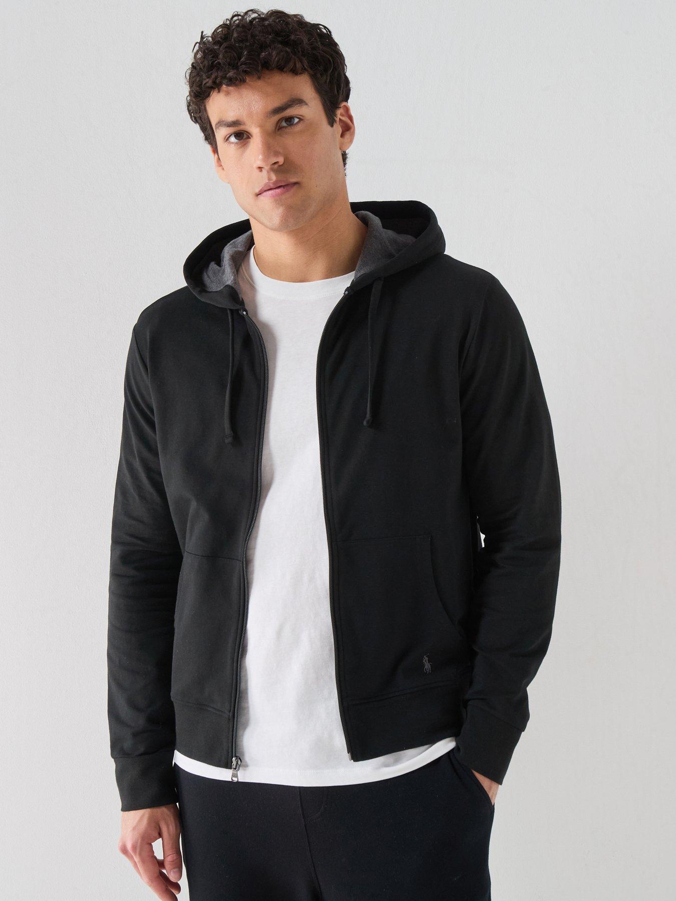 Polo Ralph Lauren Zip Through Loungewear Hoodie - Black