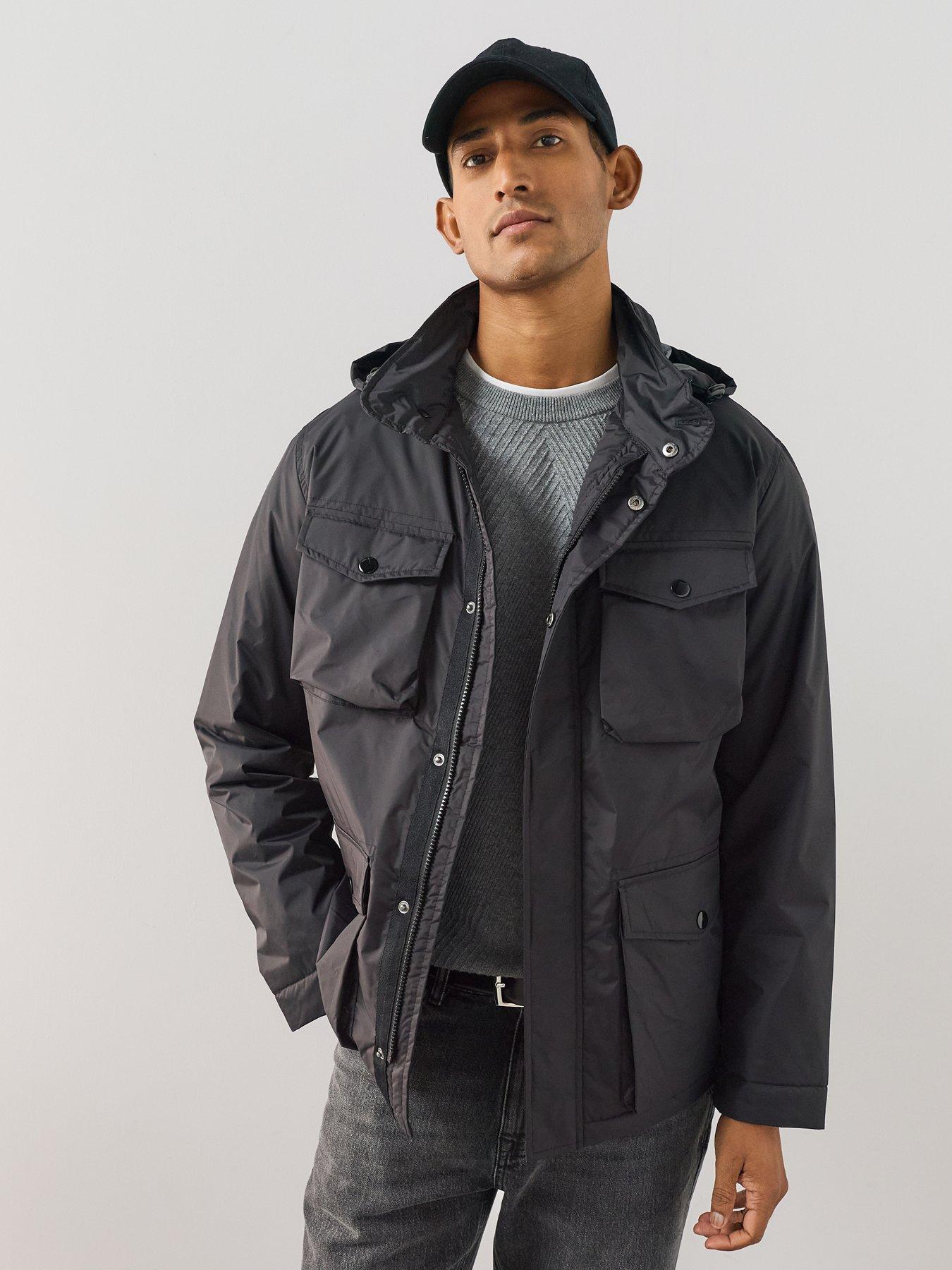 Image 1 of 7 of The Very Collection Showerproof 4 Pocket Jacket - Black