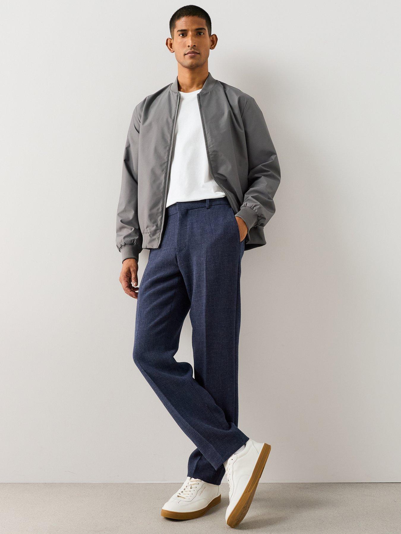 Image 3 of 7 of The Very Collection Essentials Shower Resistant Bomber Jacket - Charcoal