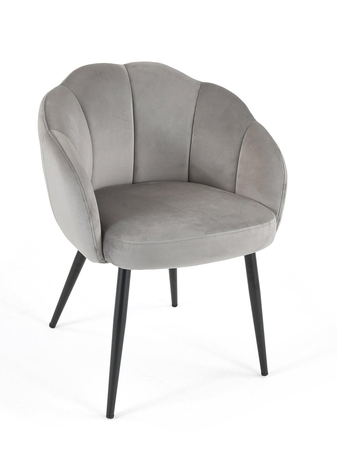 Image 5 of 6 of The Very Collection Chopstick 130cm Rectangular Dining Table &amp; 4 Angel Velvet Chairs