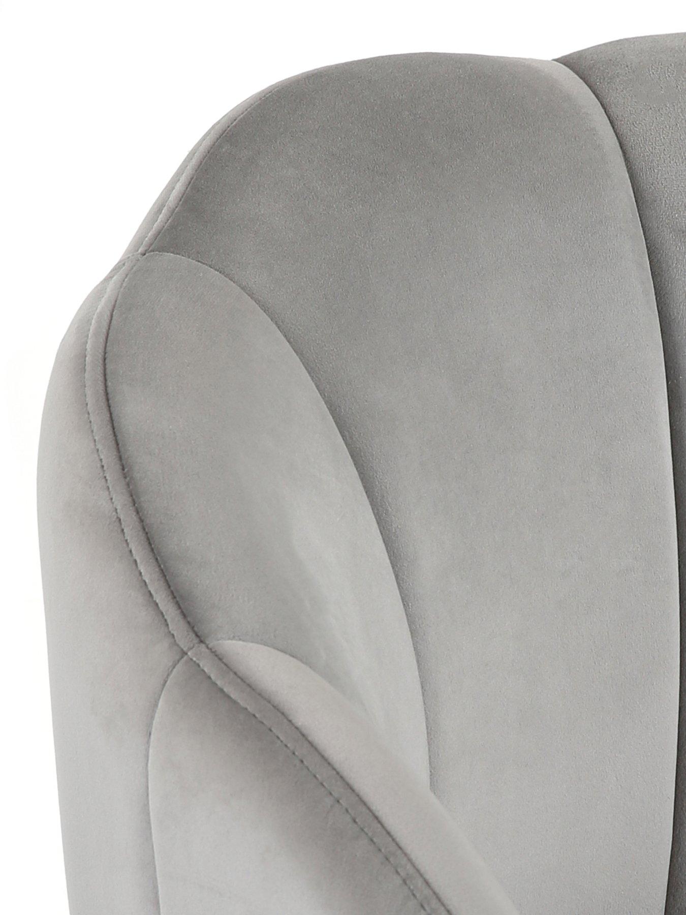 Image 6 of 6 of The Very Collection Chopstick 130cm Rectangular Dining Table &amp; 4 Angel Velvet Chairs