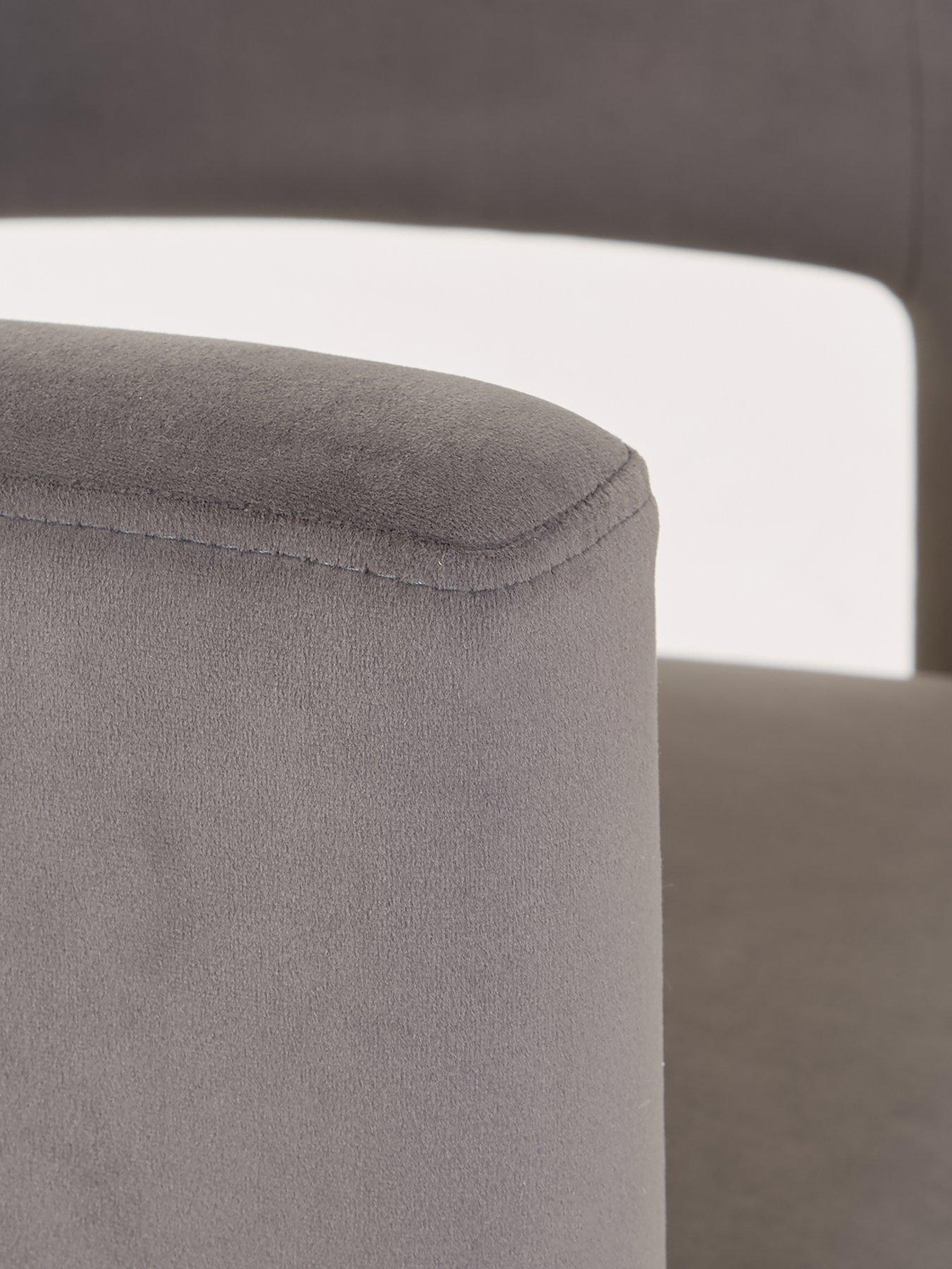 Image 7 of 7 of The Very Collection Chopstick 120cm Brass Dining Table &amp; 4 Nell Grey Dining Chairs