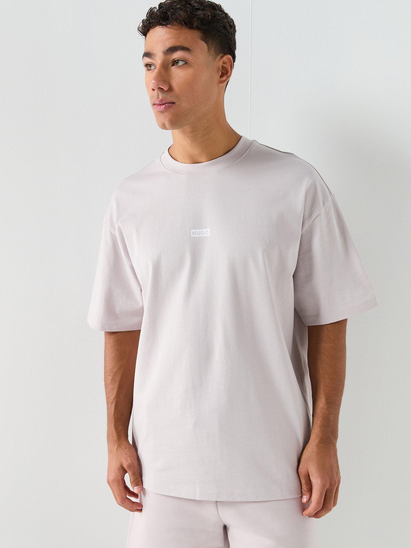 HUGO: Blue Nalono International Logo T-Shirt - Lilac