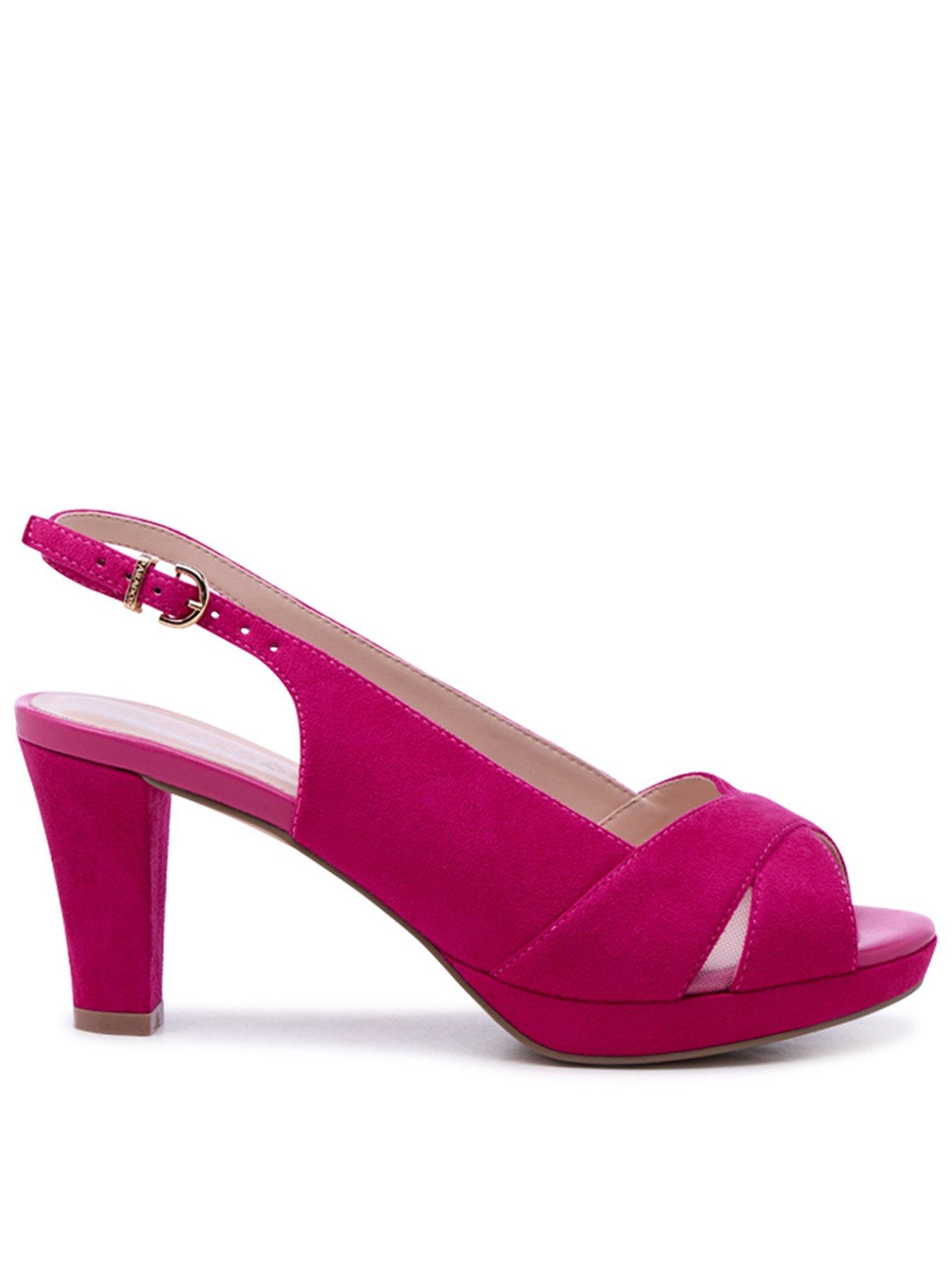 Image 1 of 7 of Paradox London Wide Fit Niara Platform Heel - Fuchsia