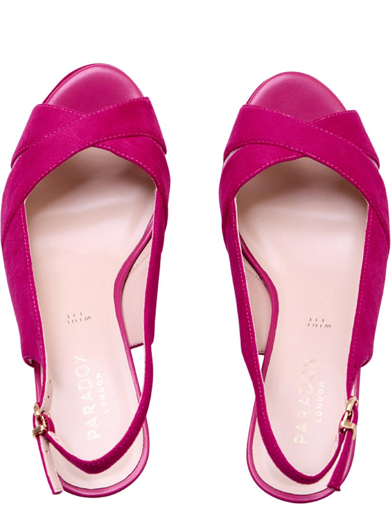 Image 4 of 7 of Paradox London Wide Fit Niara Platform Heel - Fuchsia