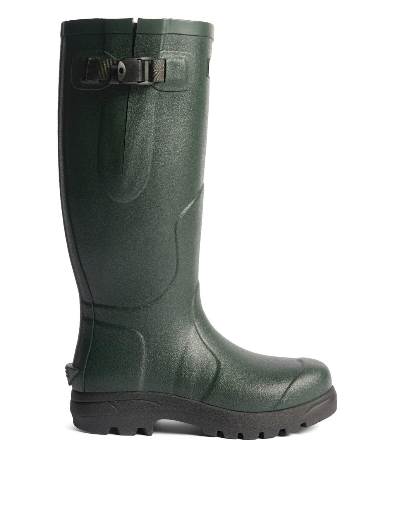 Hunter UNISEX BALMORAL MKII SIDE ADJ BOOT -DARK OLIVE/BLACK