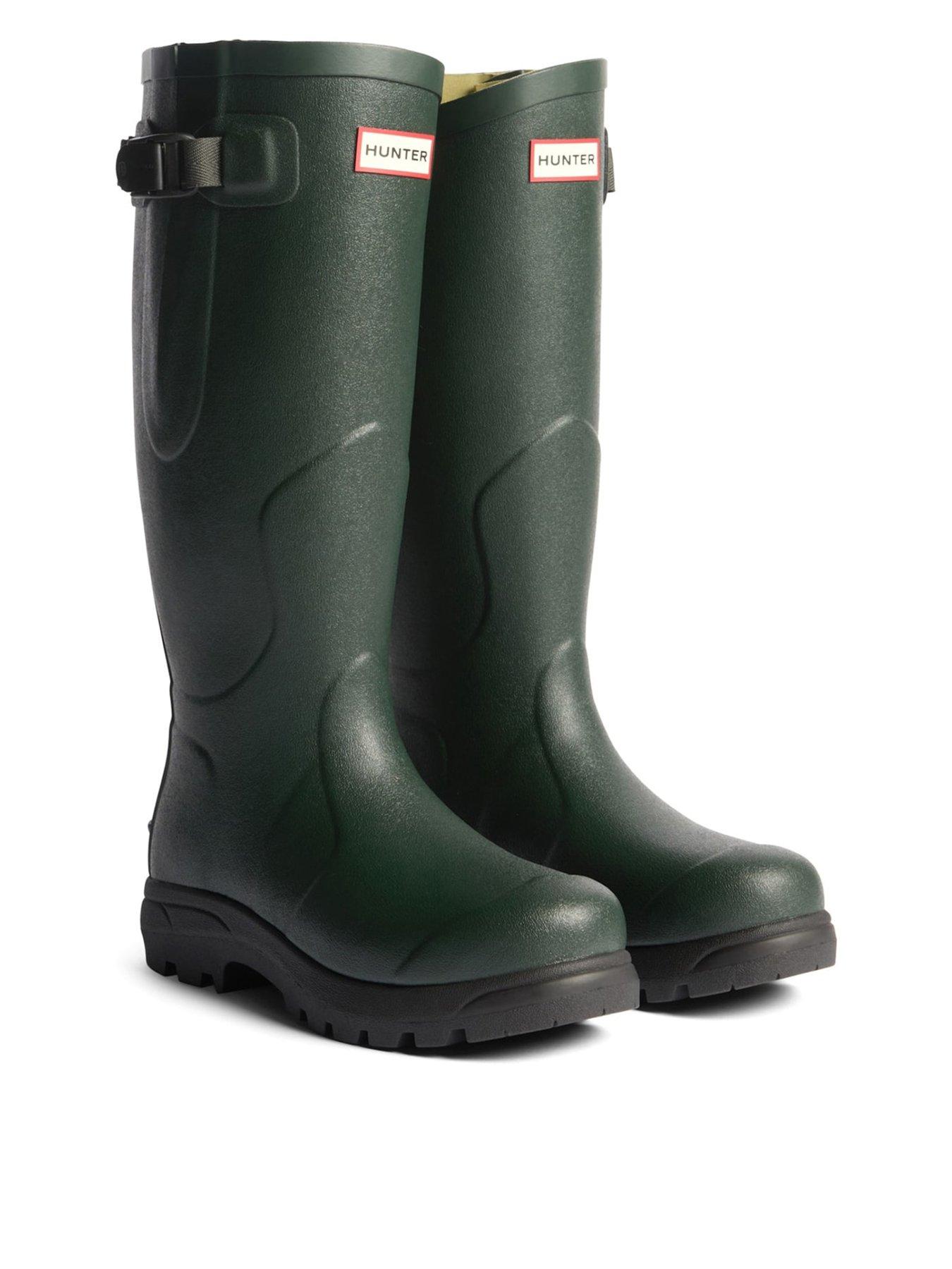 Hunter UNISEX BALMORAL MKII SIDE ADJ BOOT -DARK OLIVE/BLACK