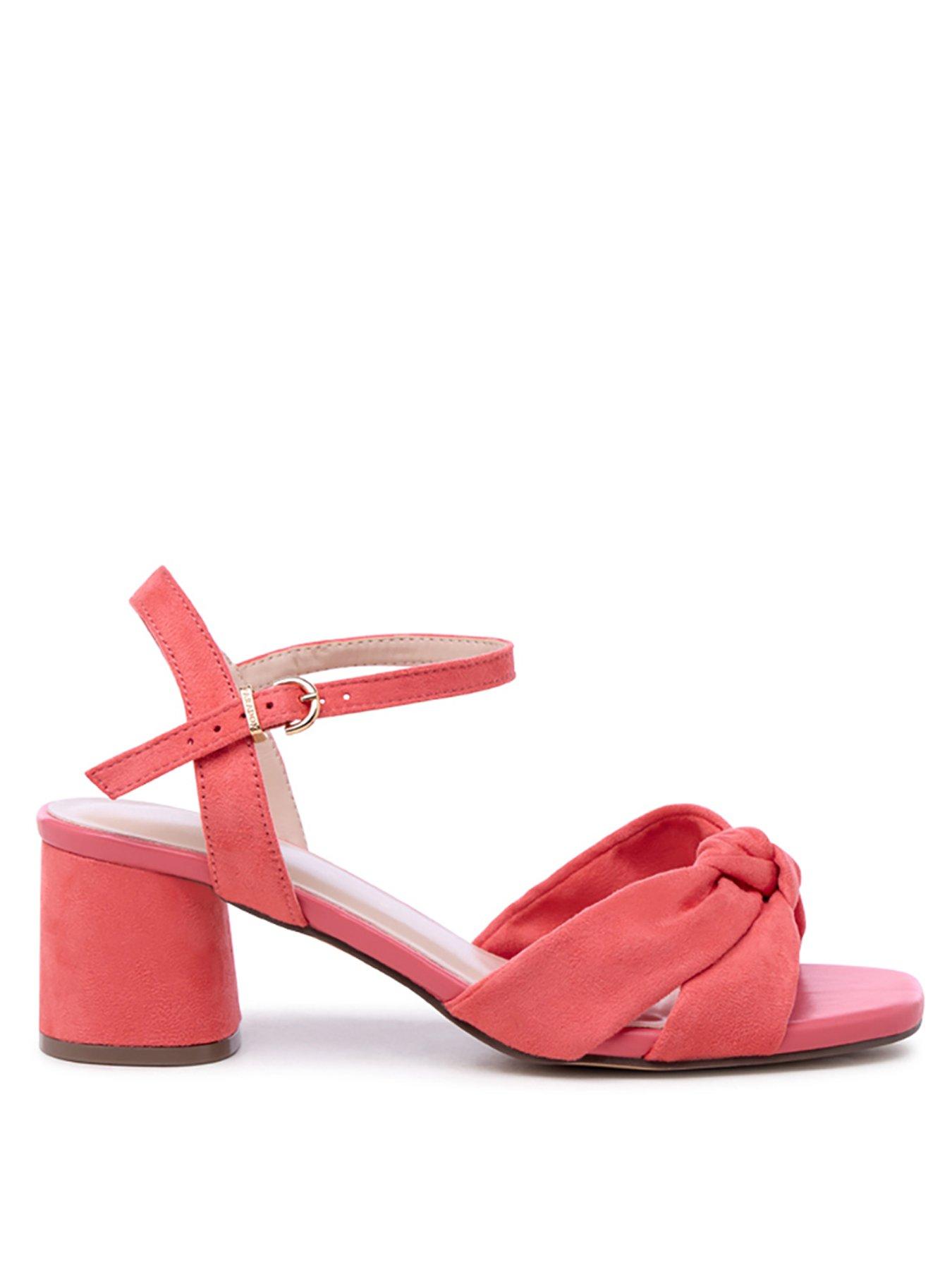 Paradox London Wide Fit Nalani Heel - Coral