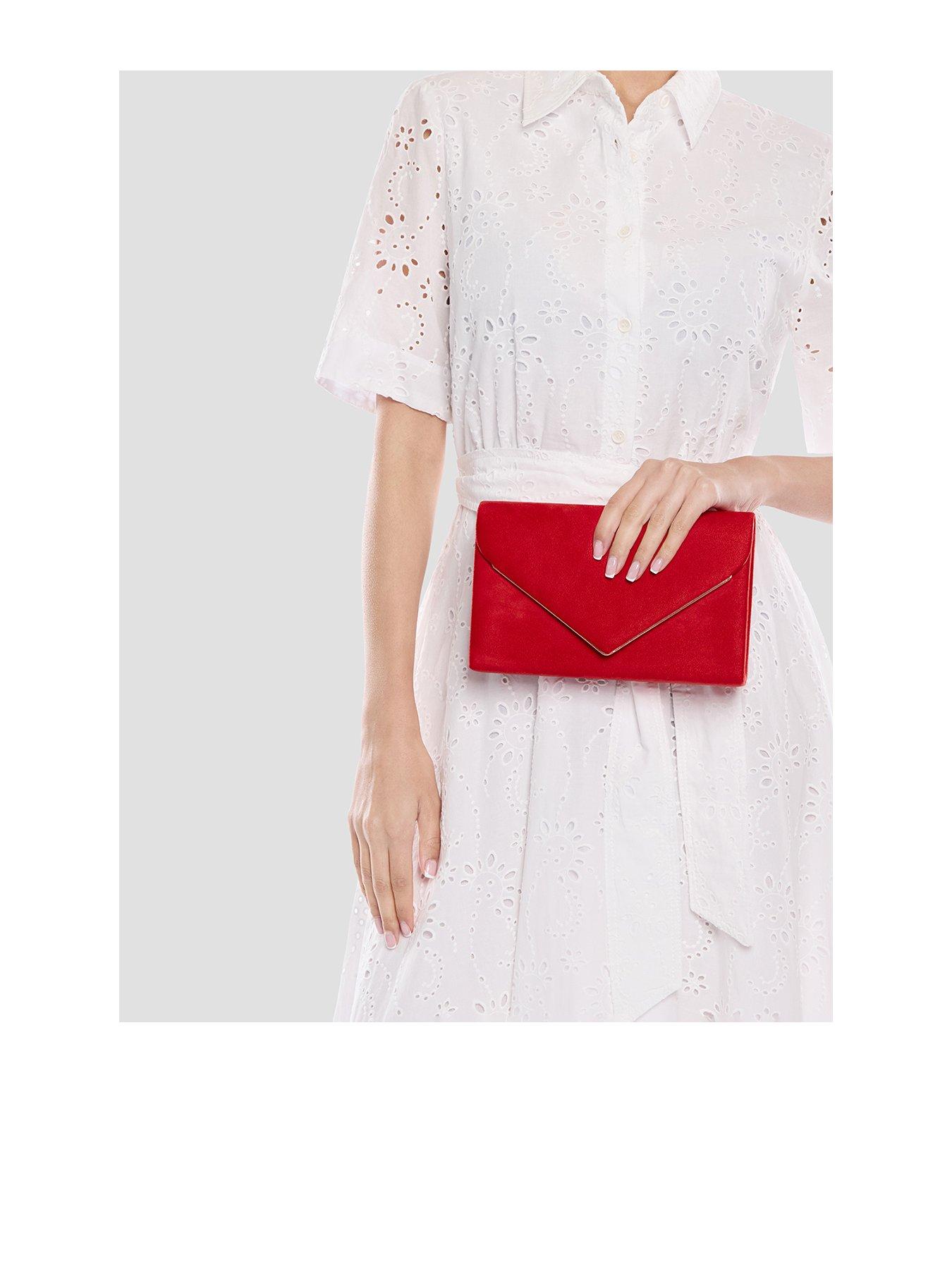 Paradox London Delyssa Clutch Bag - Red