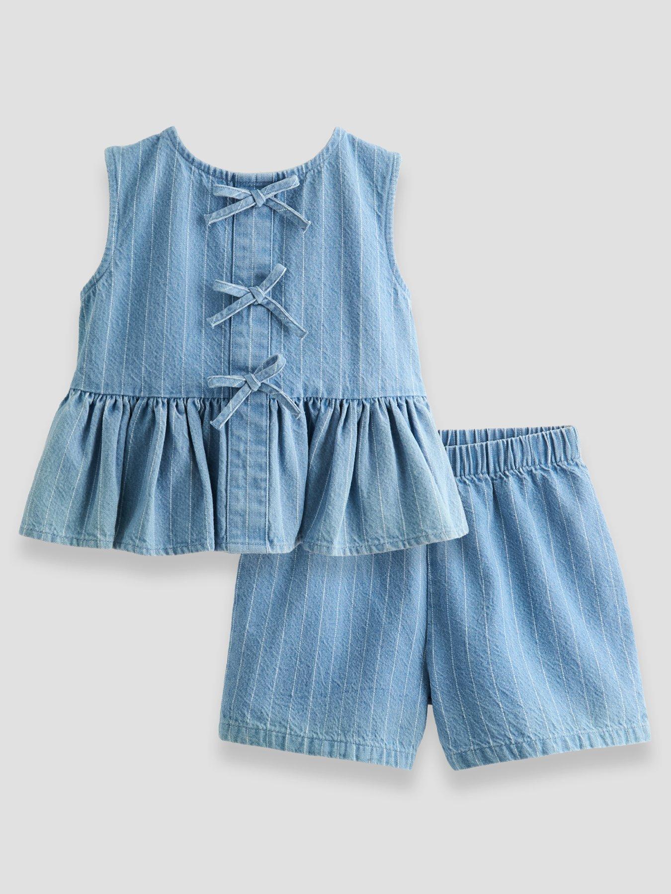 The Very Collection Girls Denim Short And Top Outfit