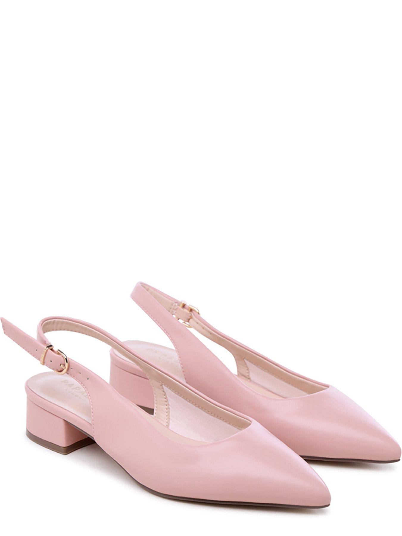 Image 5 of 7 of Paradox London Wide Fit Low Sling Back Heel - Blush