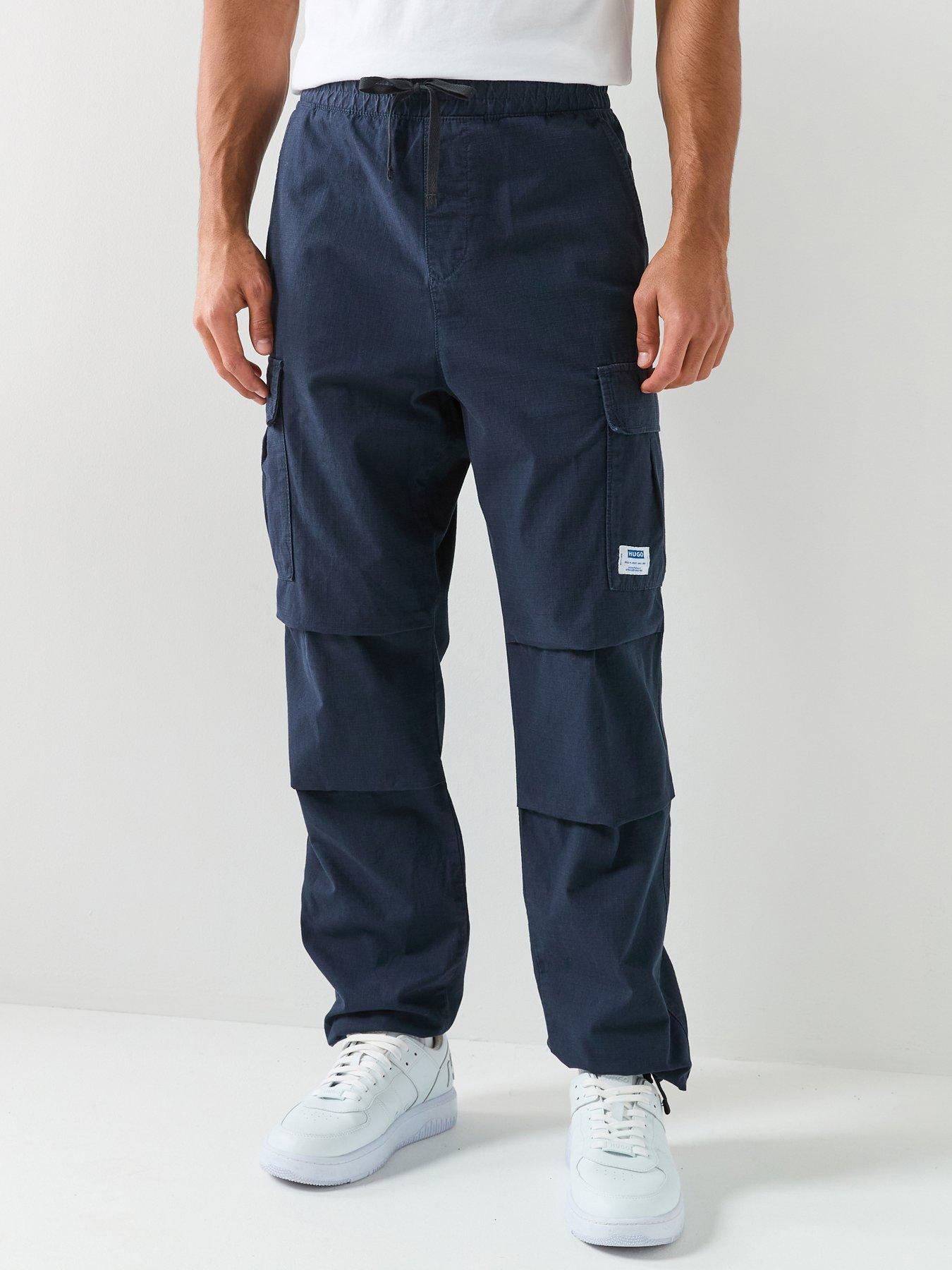Hugo Gadic262 Relaxed Fit Cargo Trousers - Blue