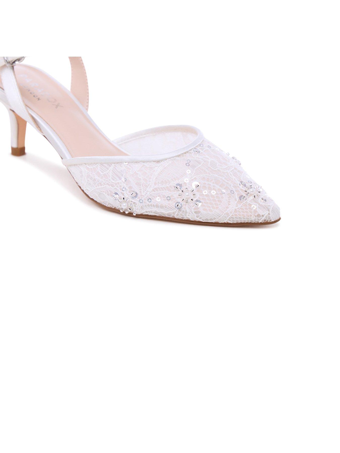 Image 6 of 7 of Paradox London Alaria Bridal Kitten Heel - Ivory