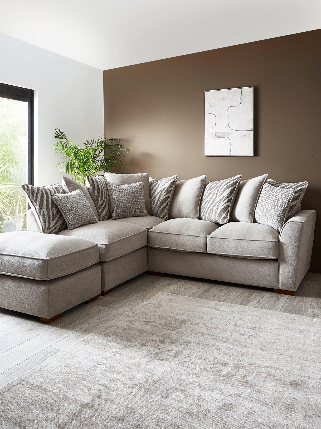 Image 1 of 7 of The Very Collection Nala Left Hand Chaise Sofa Bed with Footstool (Buy &amp; SAVE!)&nbsp;- Made to Order in the UK