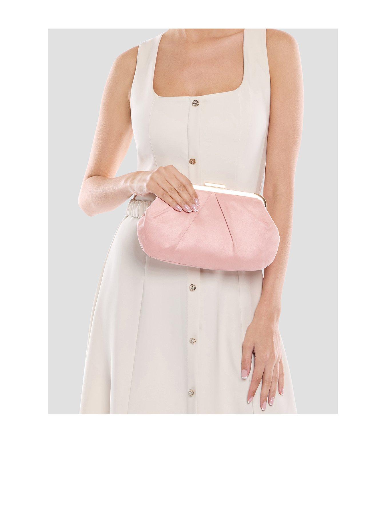 Paradox London Deco Clutch Bag - Blush