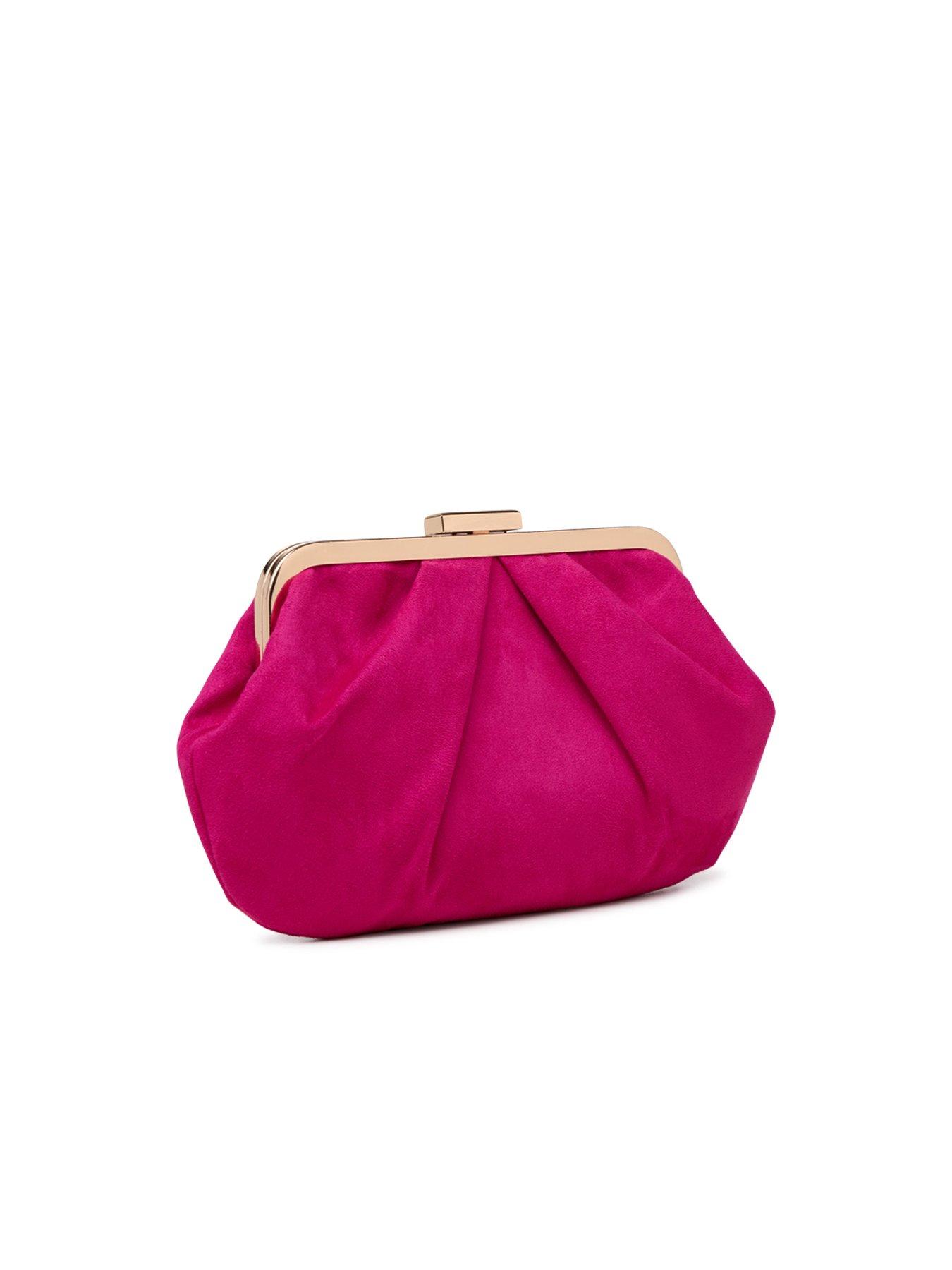 Image 3 of 6 of Paradox London Deco Clutch Bag - Fuchsia