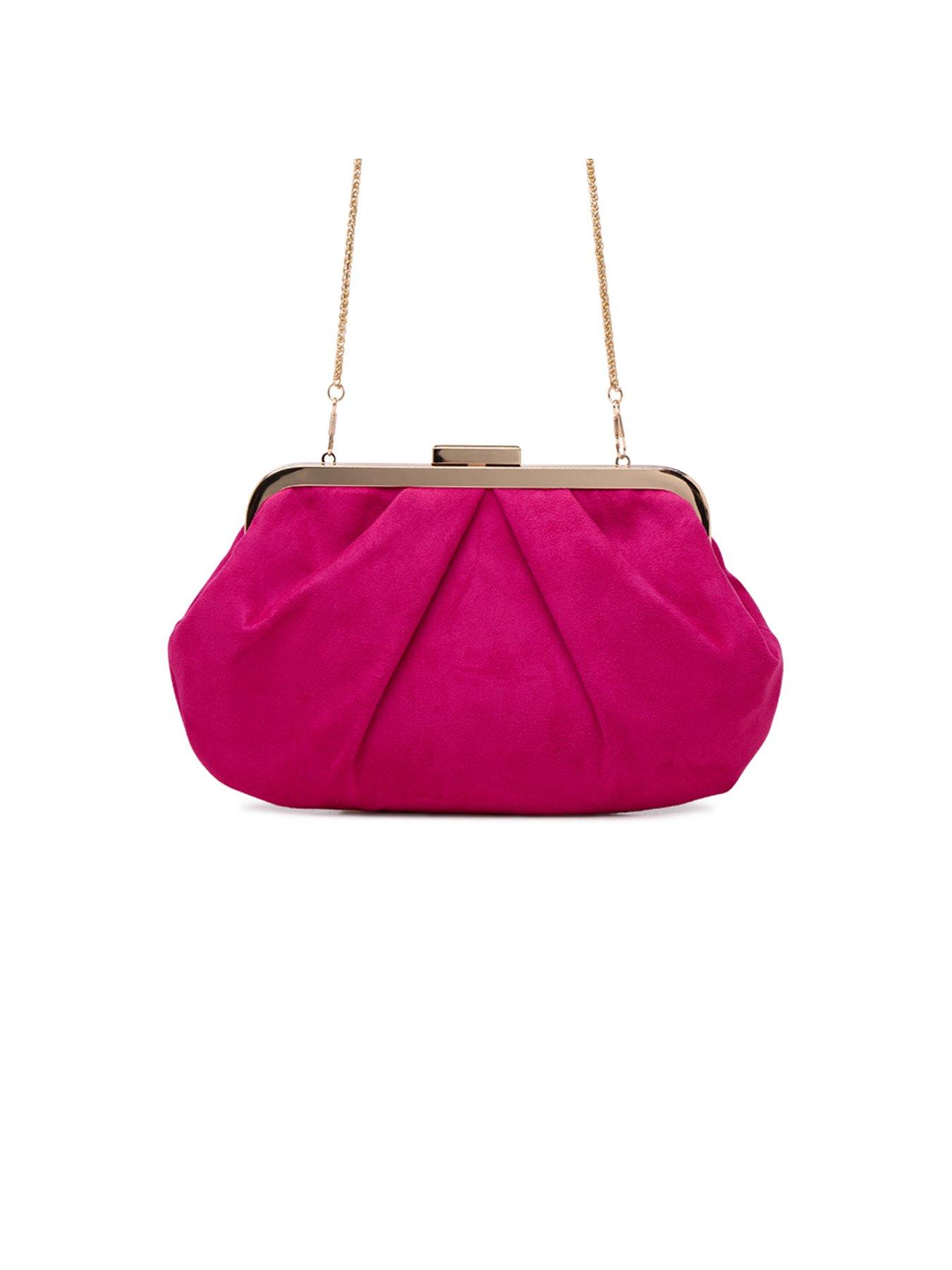 Image 5 of 6 of Paradox London Deco Clutch Bag - Fuchsia