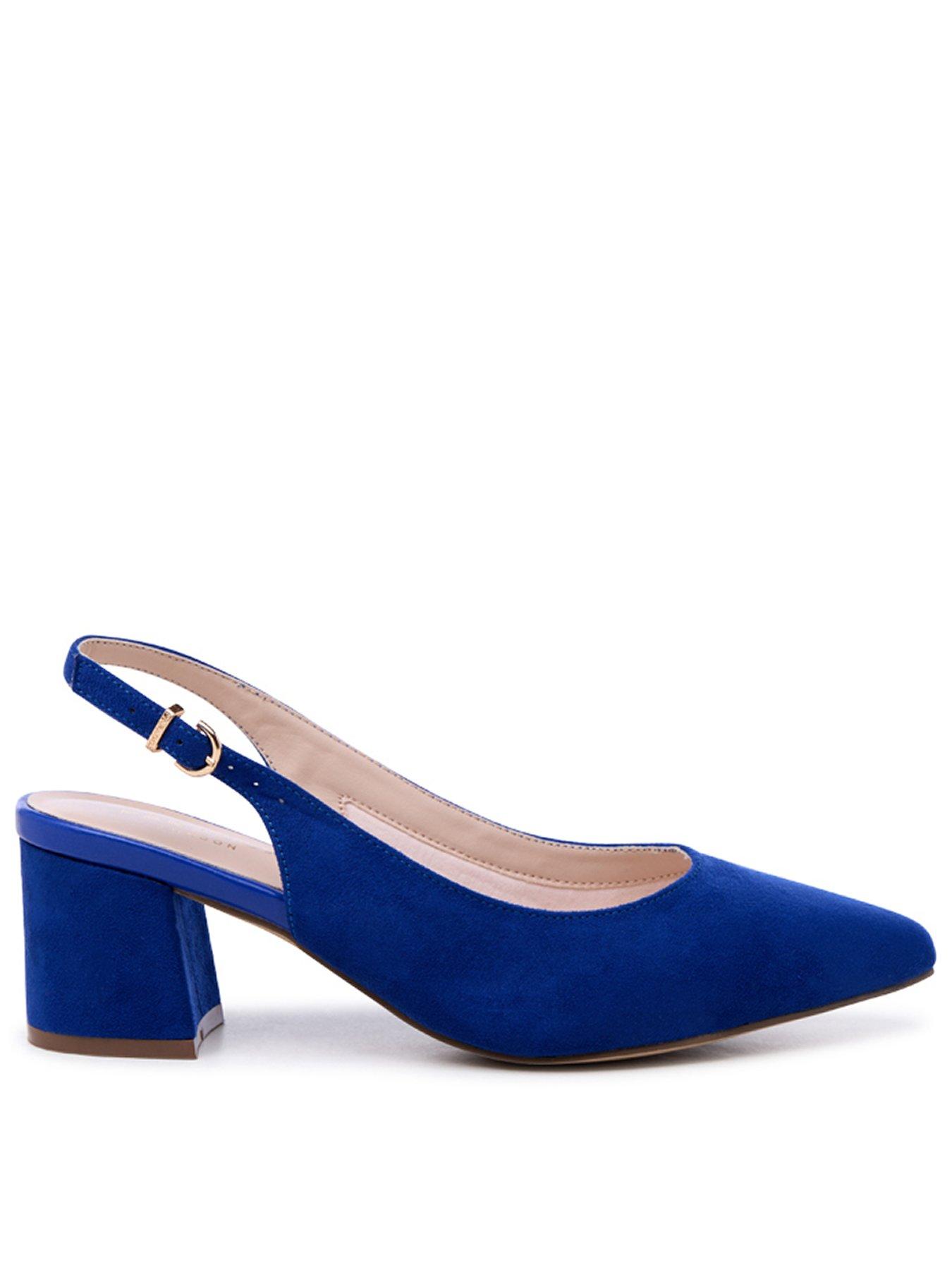 Paradox London Flynn Wide Fit Sling Back Heel - Royal Blue