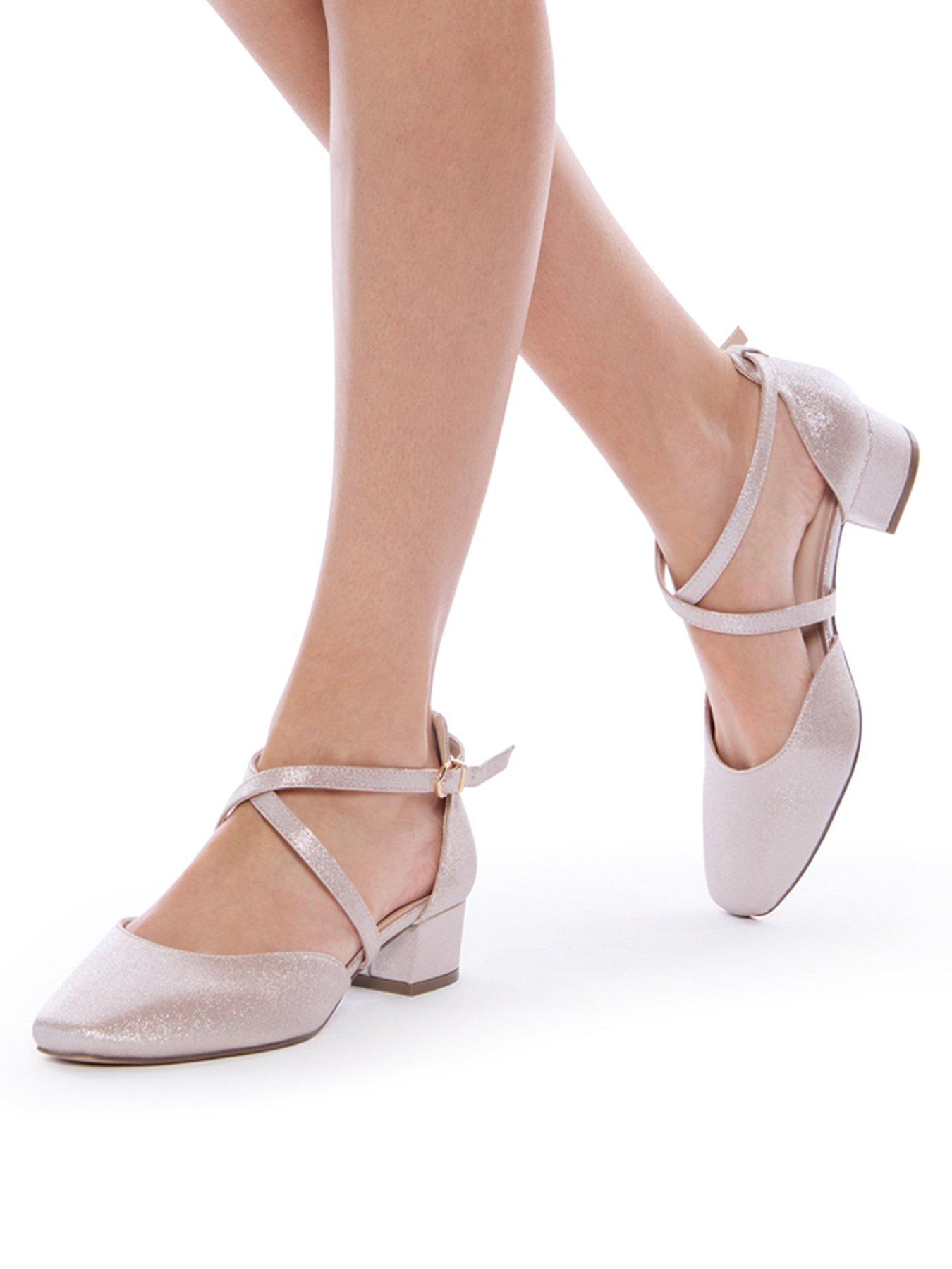 Image 2 of 7 of Paradox London Gemma Wide Fit Low Heeled Shoe - Blush