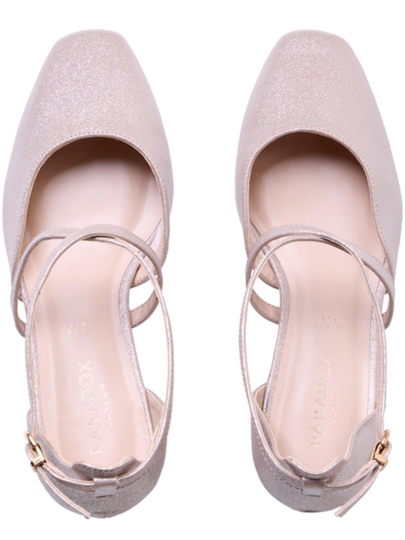 Image 4 of 7 of Paradox London Gemma Wide Fit Low Heeled Shoe - Blush