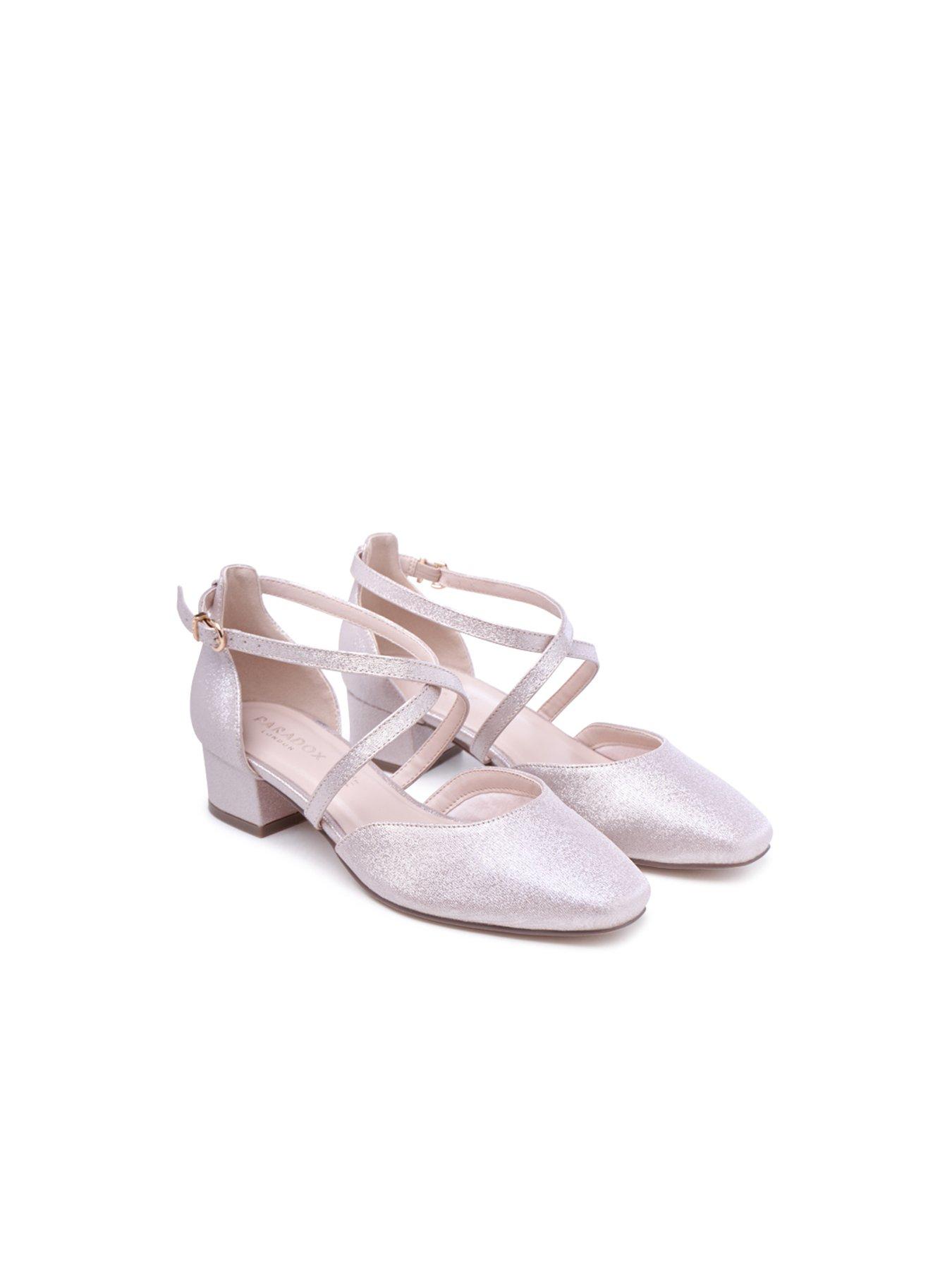 Image 6 of 7 of Paradox London Gemma Wide Fit Low Heeled Shoe - Blush